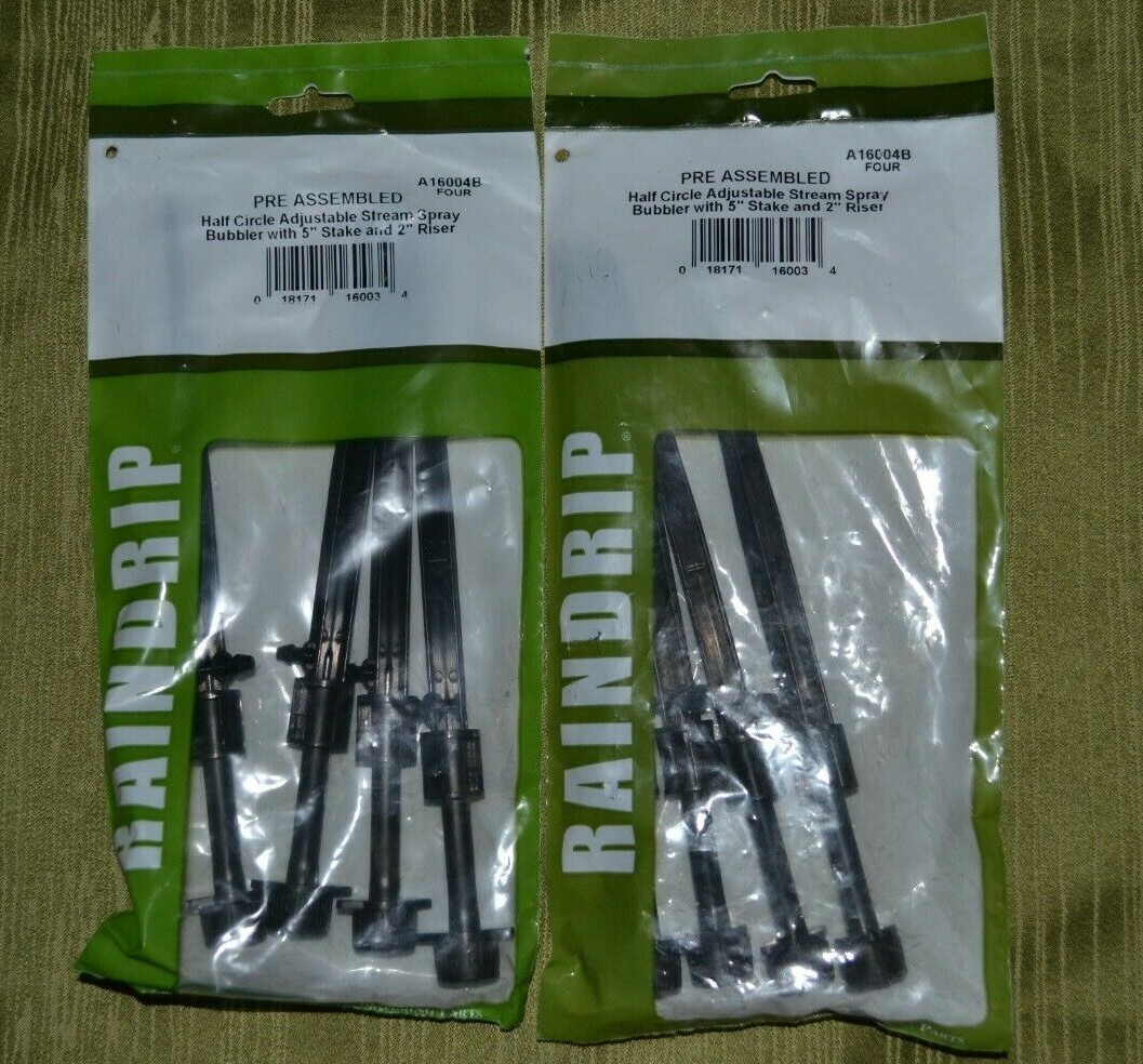 2 x 4 Pack Half Circle Adjustable Stream Spray Bubbler A16004B Drip Irrigation