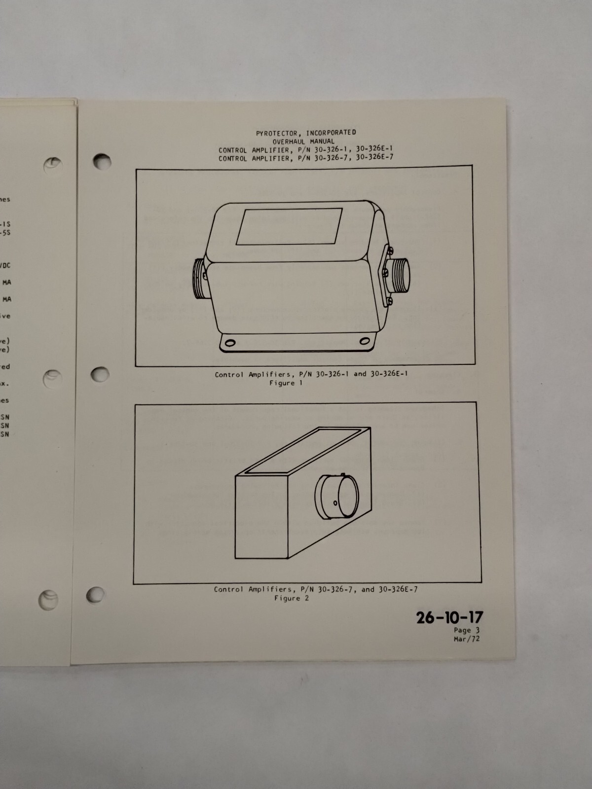 Pyrotector Incorporated Control Amplifiers Overhaul Manual-Original