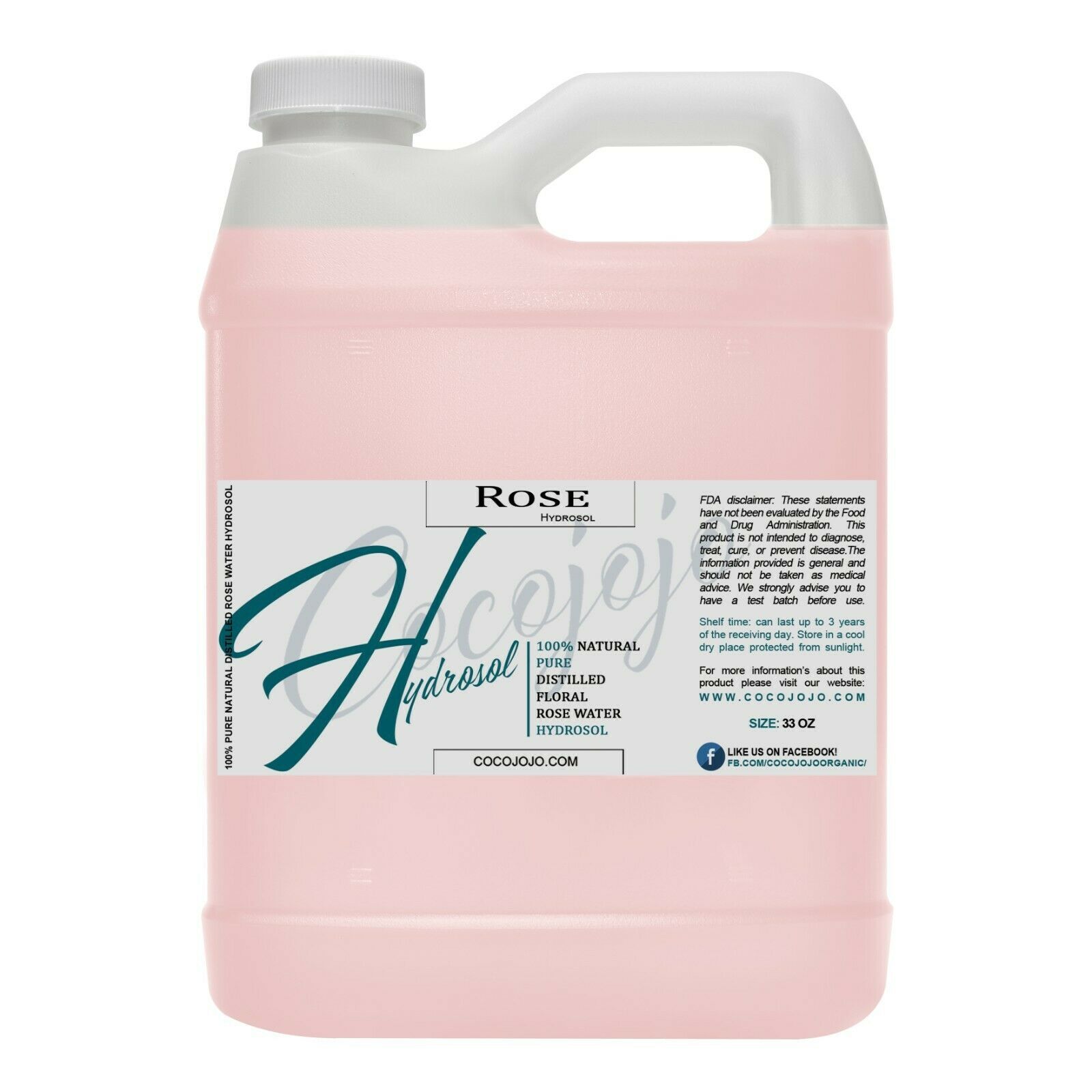 Bulgarian rose floral facial toner 100% pure water hydrosol face skin body 32 oz
