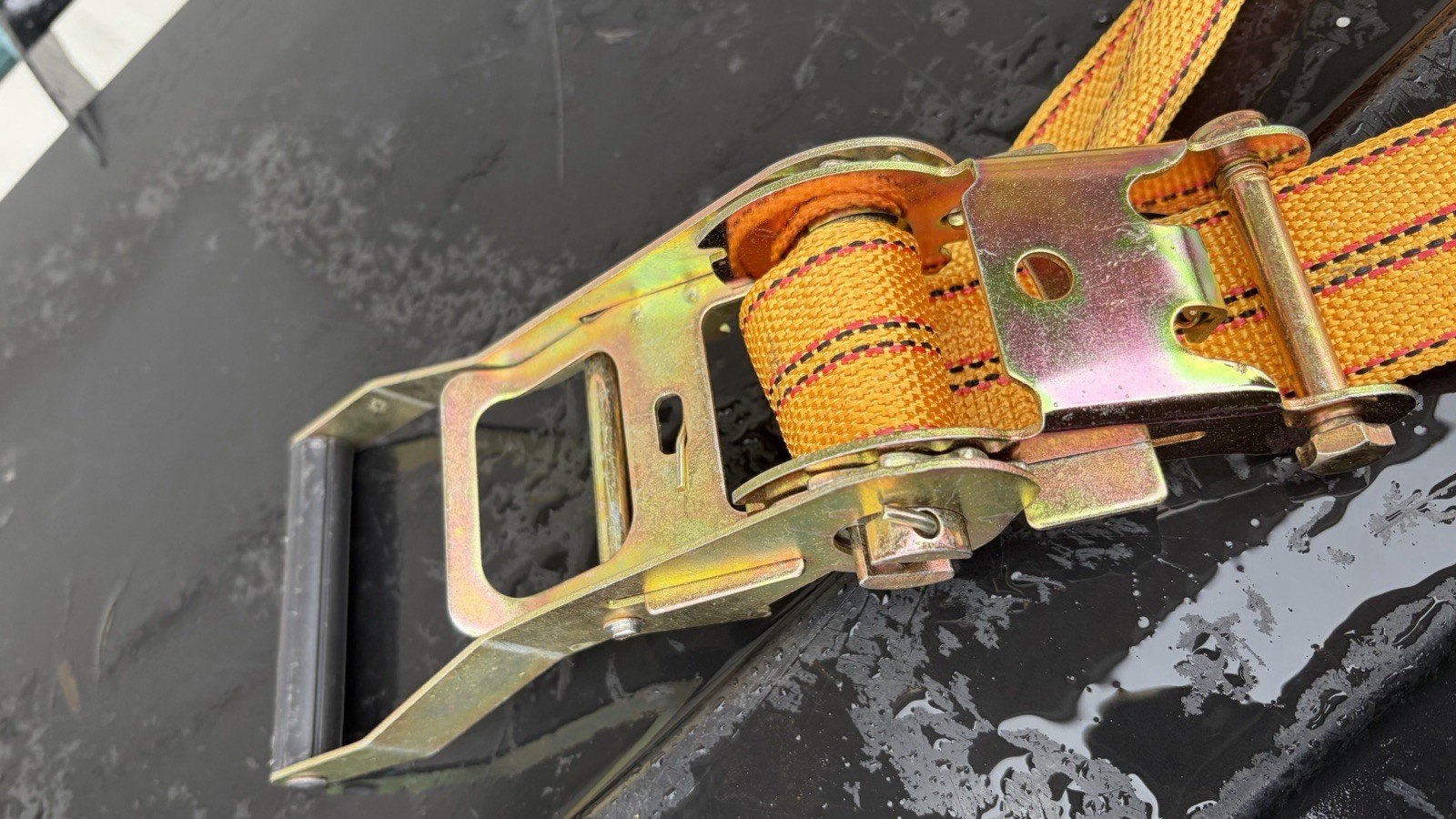 3" X 5' YELLOW RATCHET STRAP WLL 5000 LB