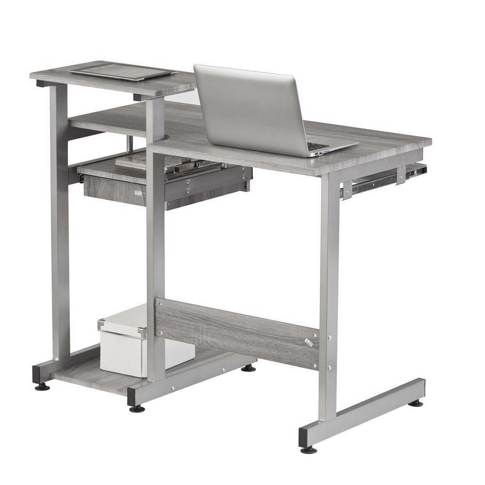 Complete Computer Workstation Desk. Color: Grey