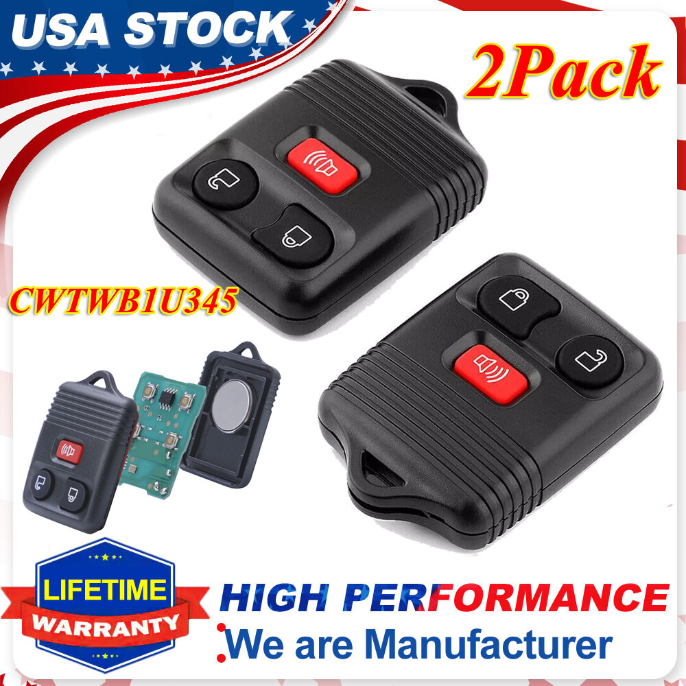 2 Keyless Entry Car Remote Control Key Fob Transmitter Alarm For Ford CWTWB1U345