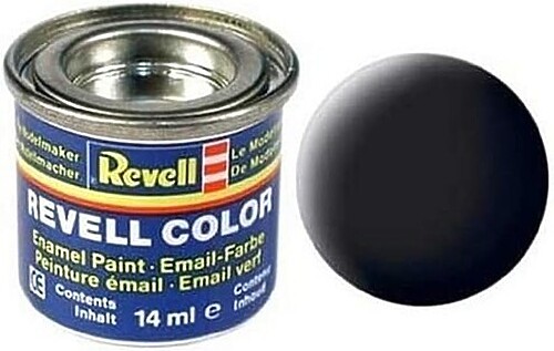 Revell-Germany 14ml. Enamel Black Mat Tinlets - Hobby and Model Enamel Paint