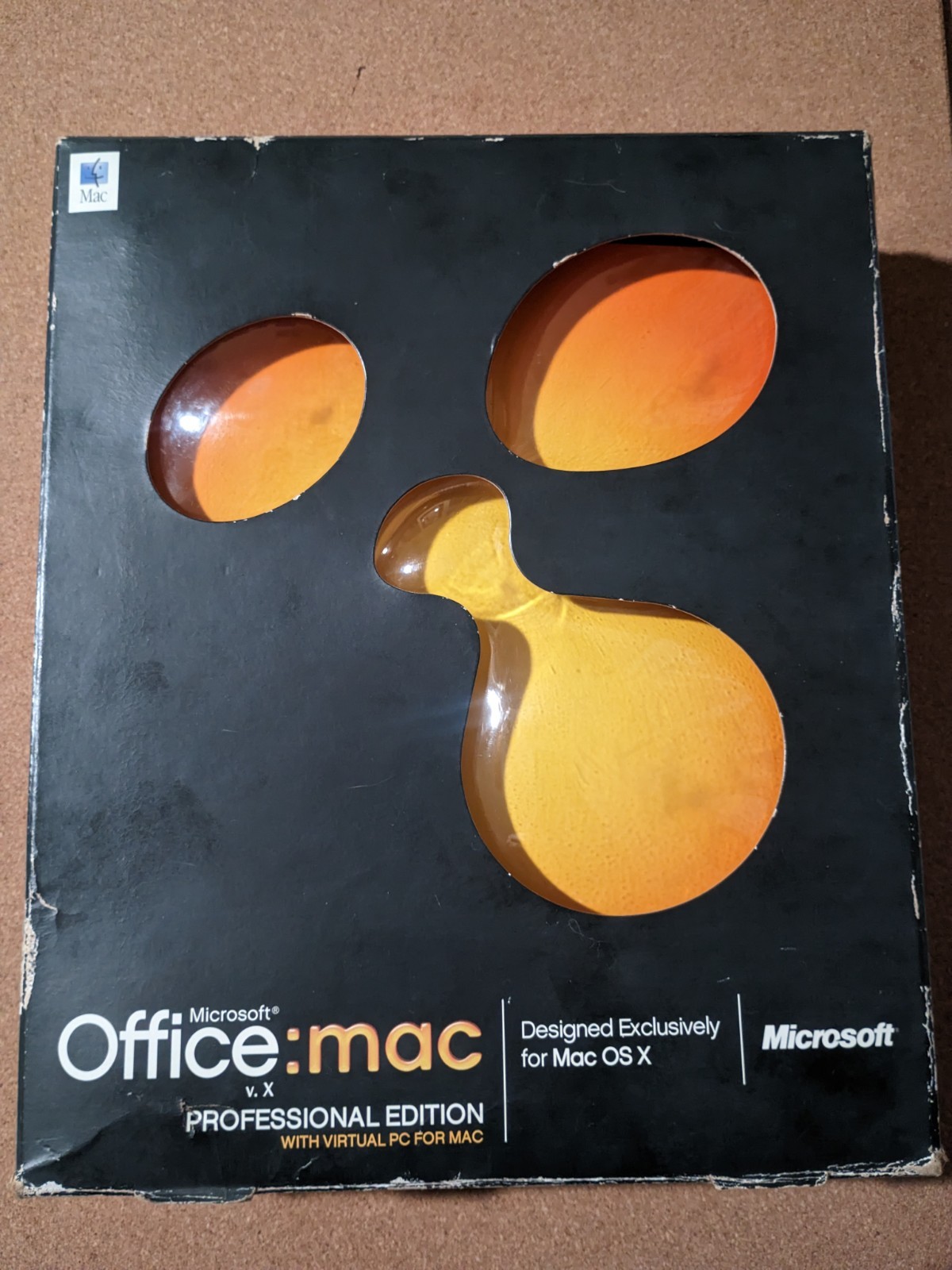 Microsoft Office mac v X Professional Edition With Microsoft Virtual PC For Mac