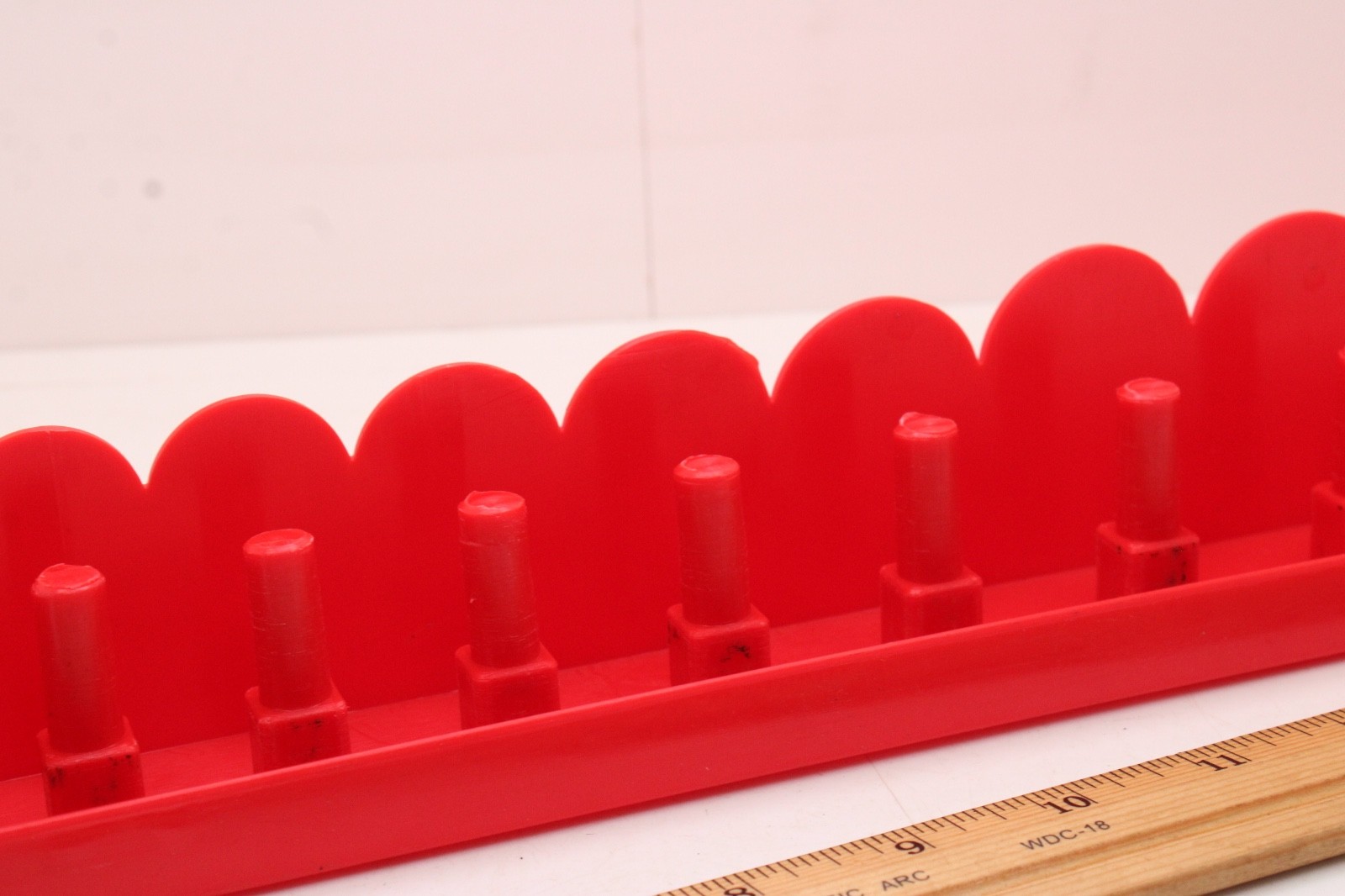 Grip 67224 1/2" Drive SAE 28 Position Standard/Deep Red Socket Tray Organizer