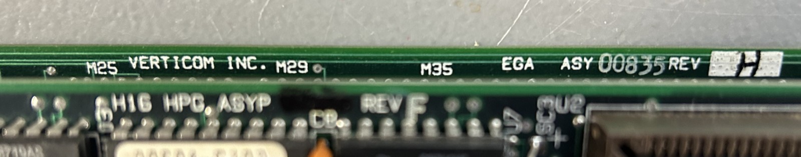 Verticom Inc EGA 8 Bit ISA Board Assembly