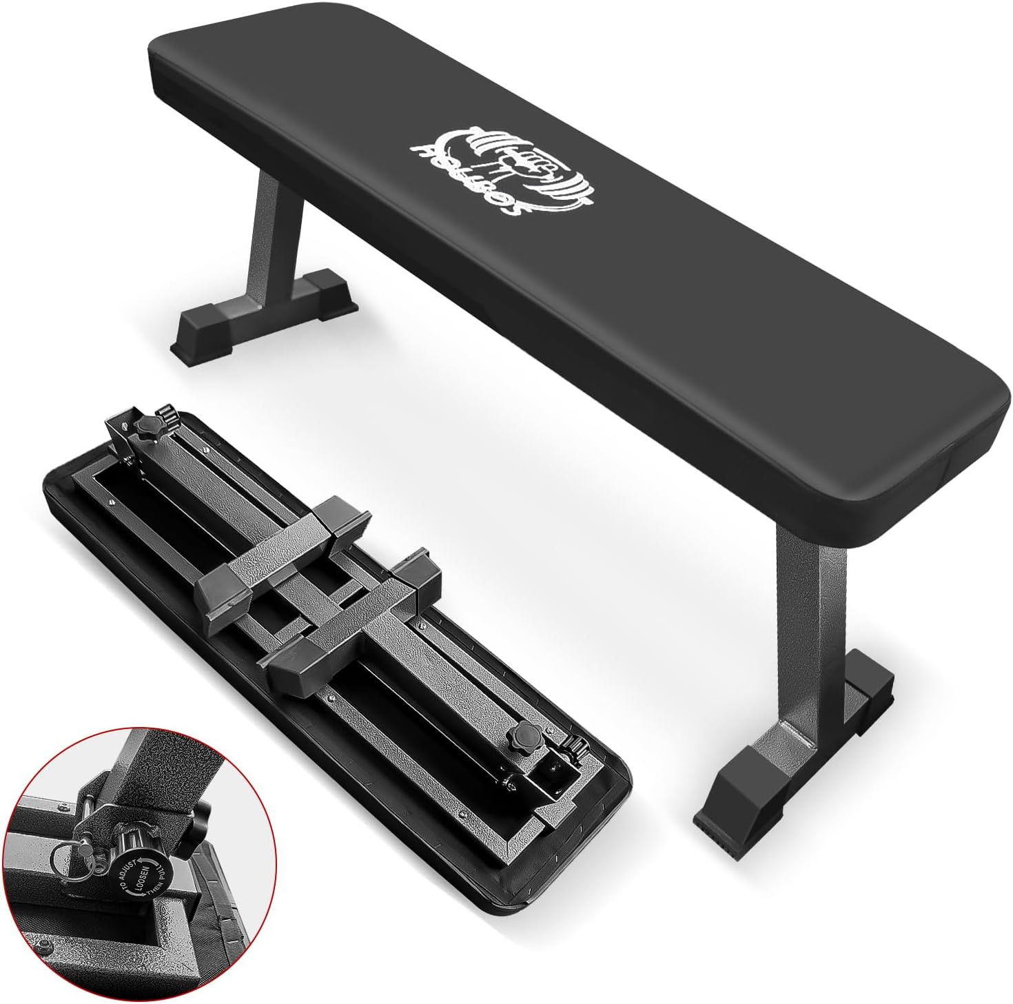 Foldable Flat Weight Bench for Strength Training & Dumbbell Workouts