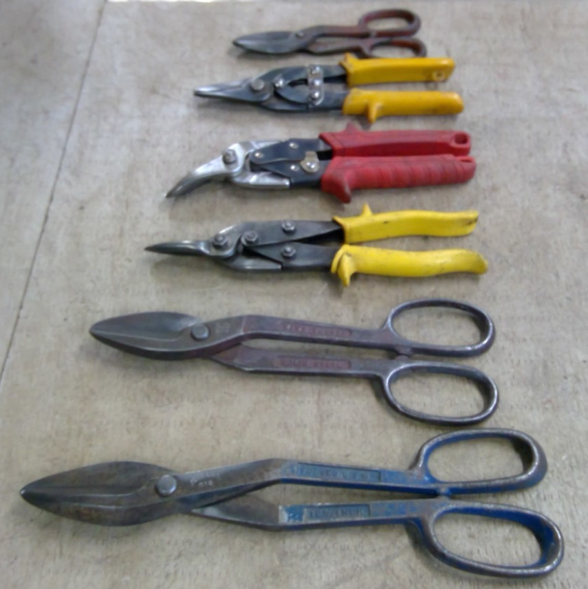 Vintage Tool Lot Metal Tin Snips Shears Cutters Forged Steel WISS Bluebird ☆USA