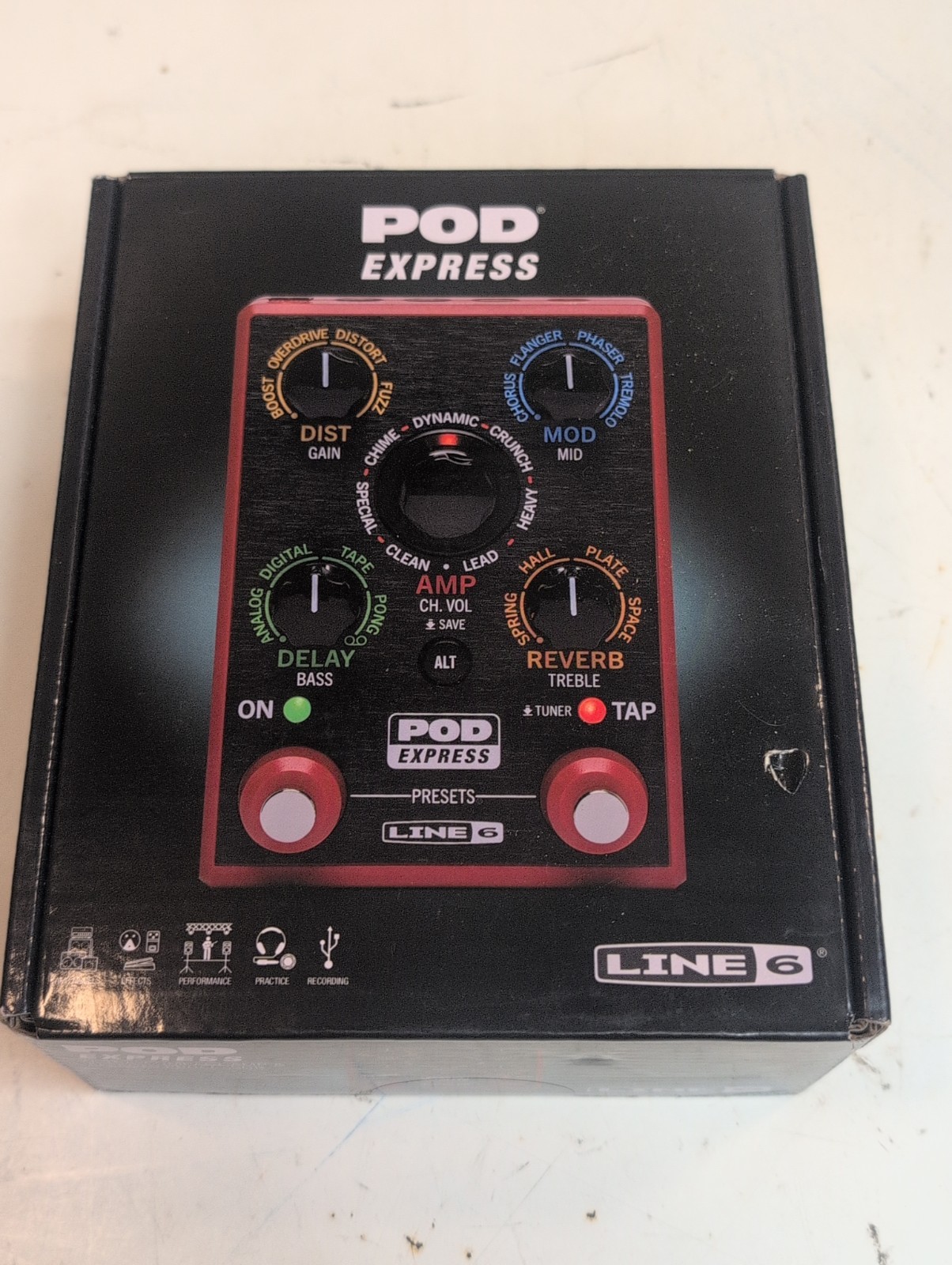 Open Box Line 6 POD Express Guitar Portable Amp & Effects Processor Pedal