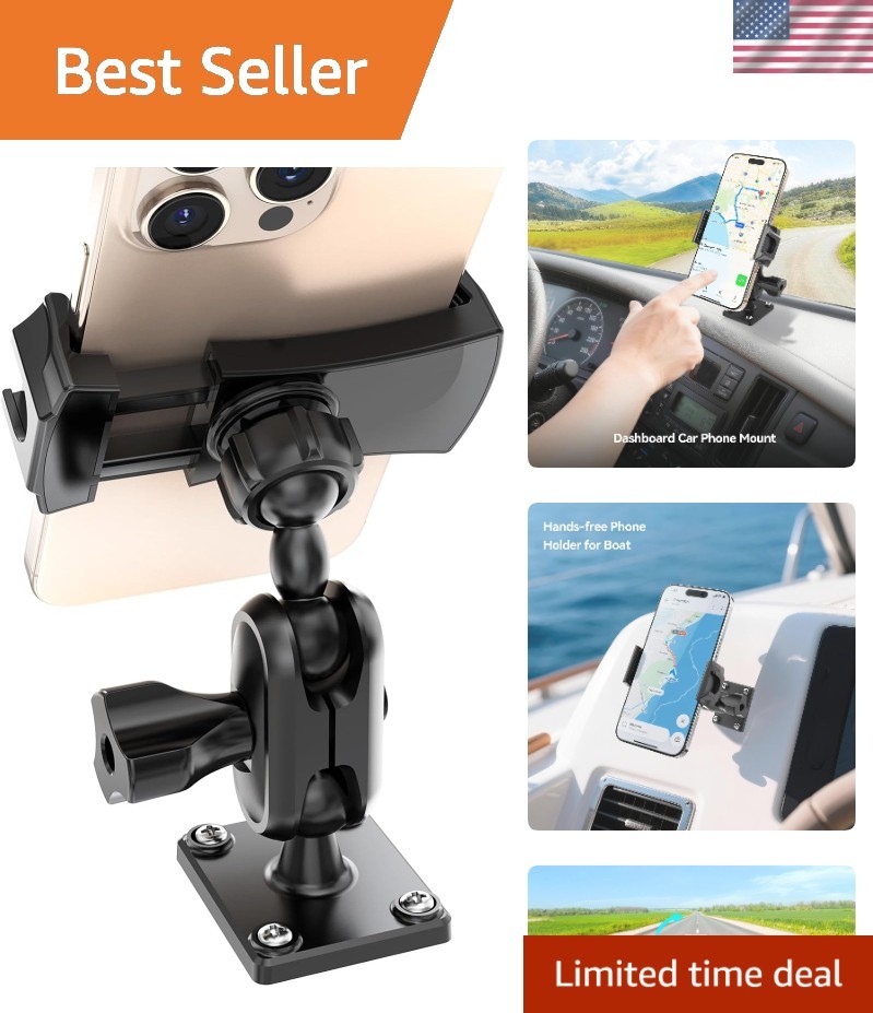 Wall-Mount Phone Holder for Car, Truck & Boat – Firm Grip & Stability