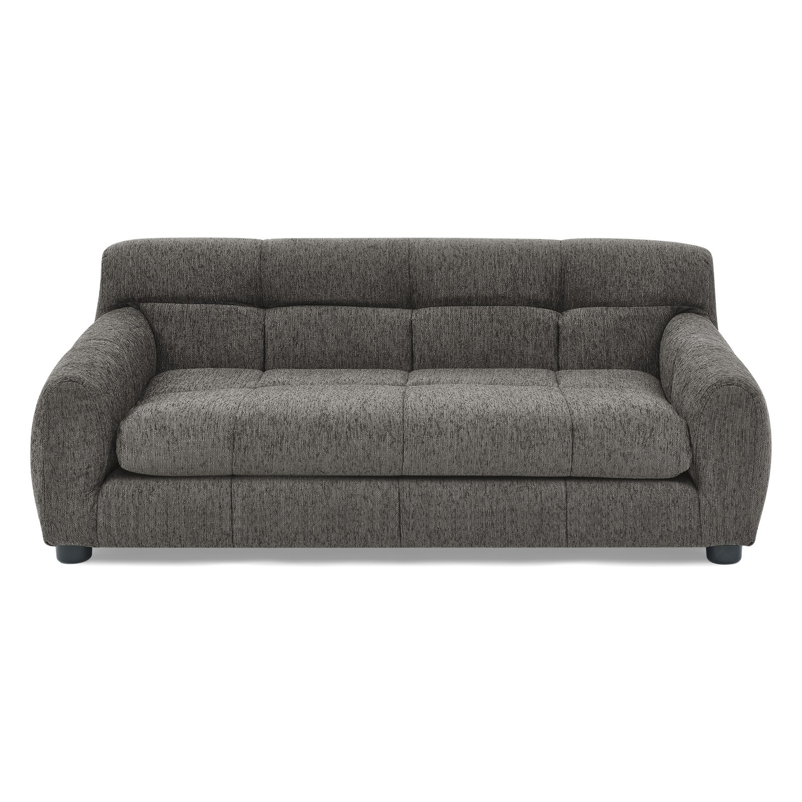 Soft Comfortable Pet Sofa Backrest Armrests Suitable for Small Medium Dogs Gray