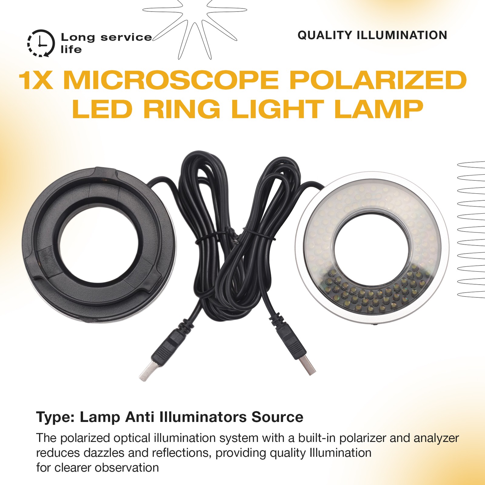 Premium IL37 Polarized LED Microscope Light to Reflections V5K75626