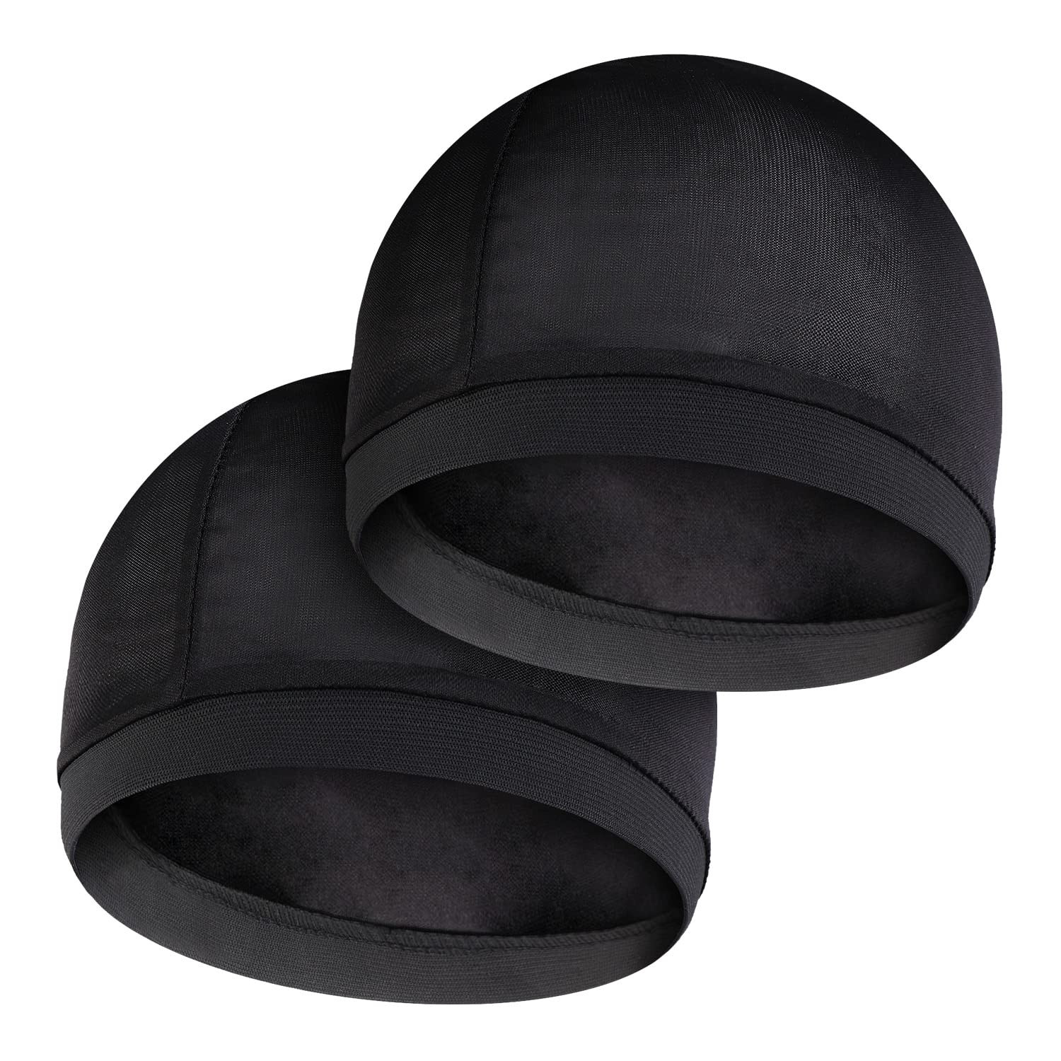 2Pcs Wave Cap for Men Silky Stocking Caps for 360 540 720 Waves Satin Silk Durag
