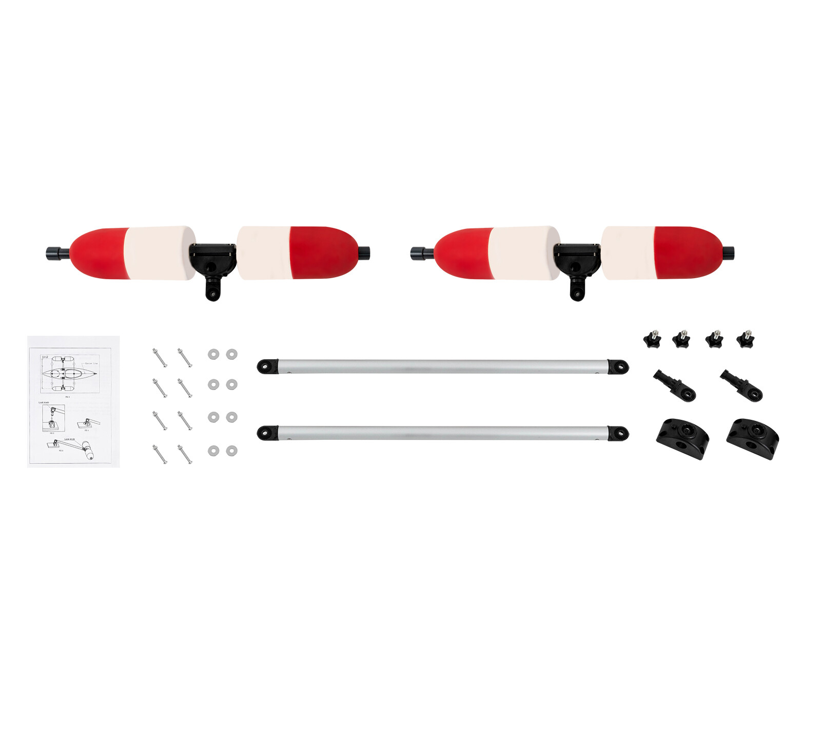 1 Pair for Kayak Canoe PVC Stabilizer System Outrigger Arms Fishing Sidekick Kit