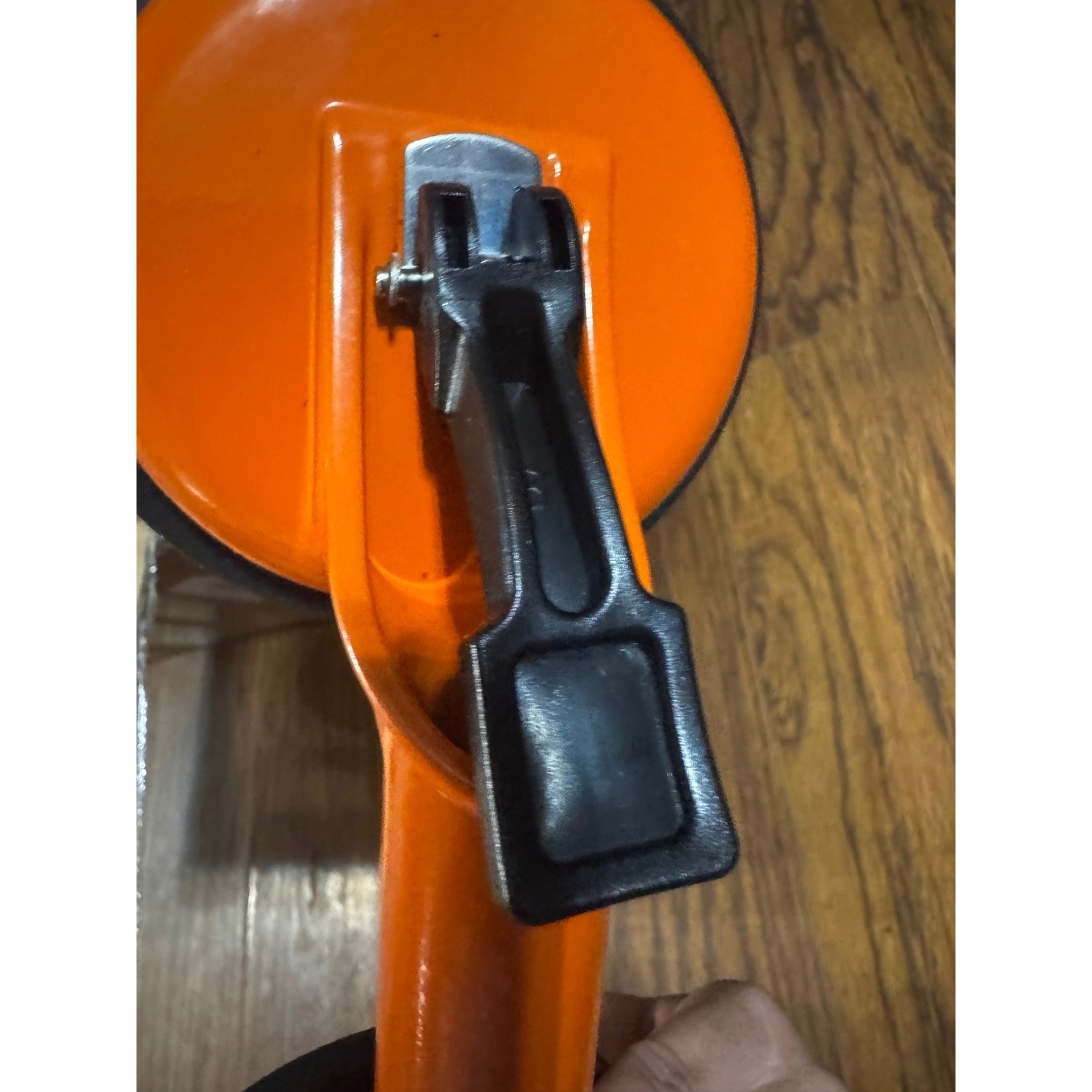 Double Suction Cup Lifter Glass Puller Heavy Duty Tile Mirror Handle Orange