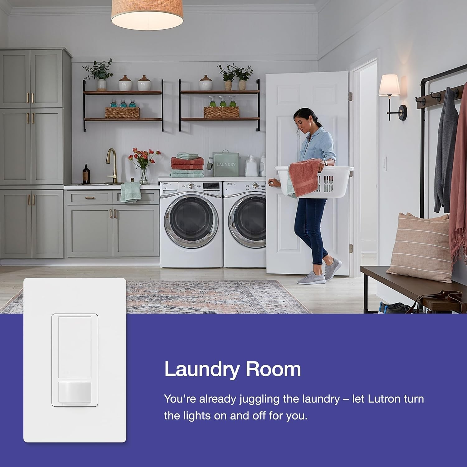 Motion Sensor Light Switch, 2 Amp Single Pole, for Any Bulb | Auto On/Auto Of...
