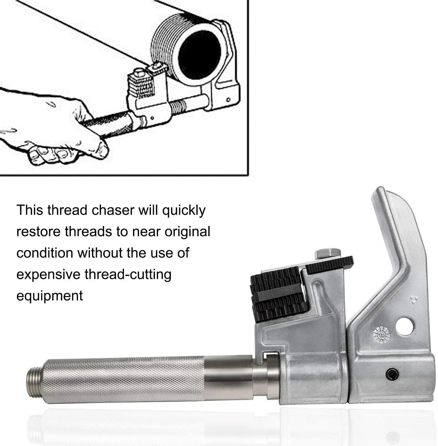 7402 Universal Outside Thread Chaser Thread Repair Tool & For 216884 Die Sets US