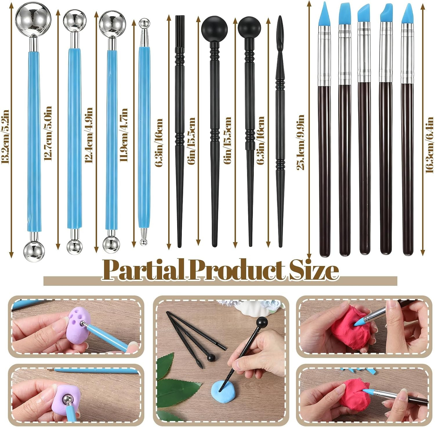 40 Pcs Clay Sculpting Tools Set,Pottery Carving Tool Kit,Clay Modeling Tools for