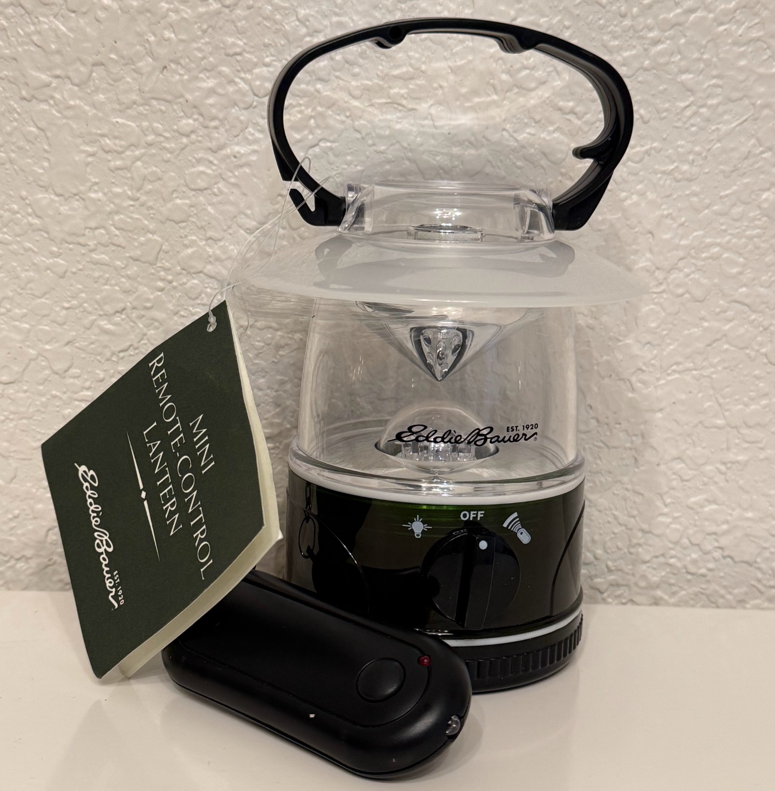 EDDIE BAUER Weatherproof Portable Camping Lantern Light Remote Control Green