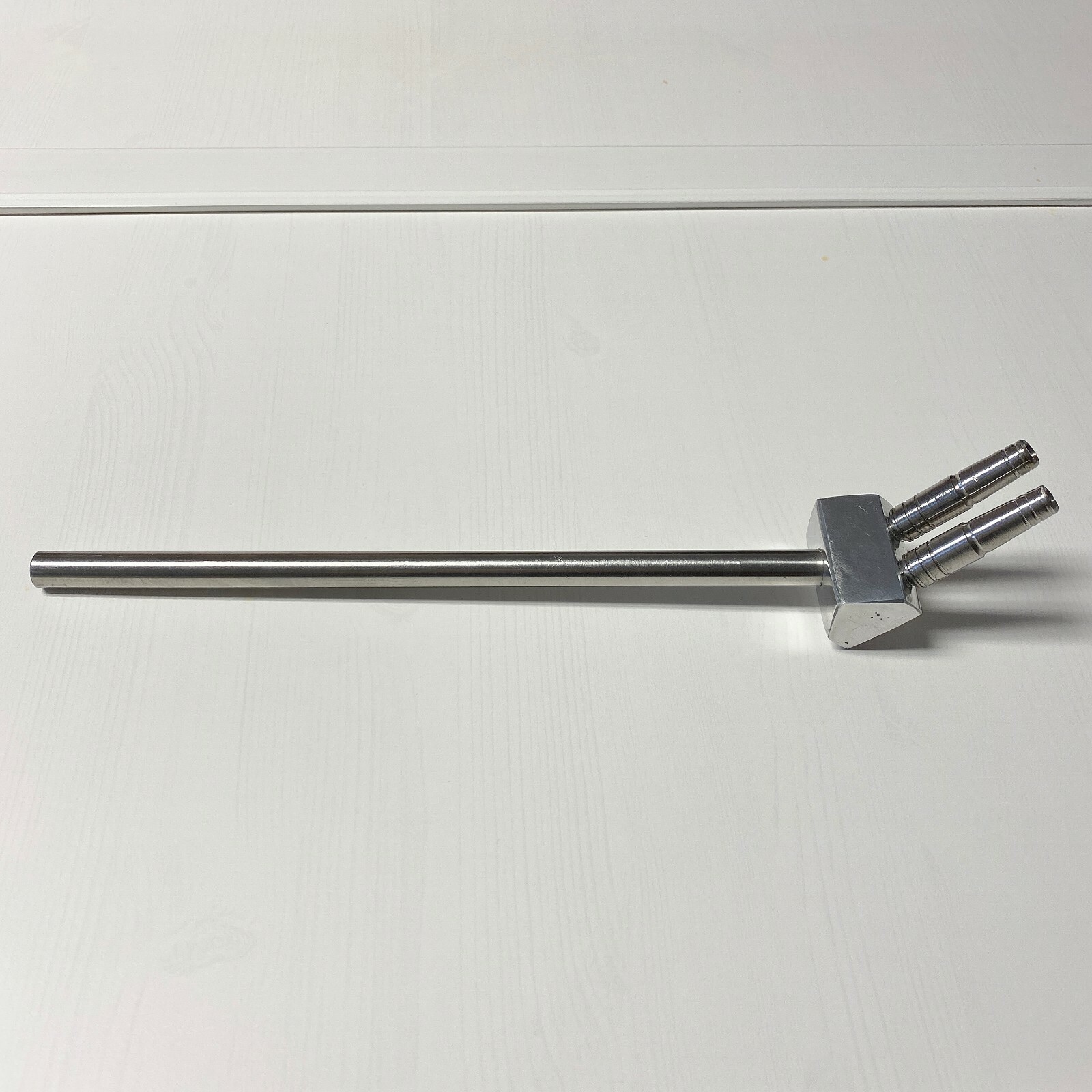 Rape Rapé Sniffing Pipe Applicator Double Action Titanium Stainless Steel