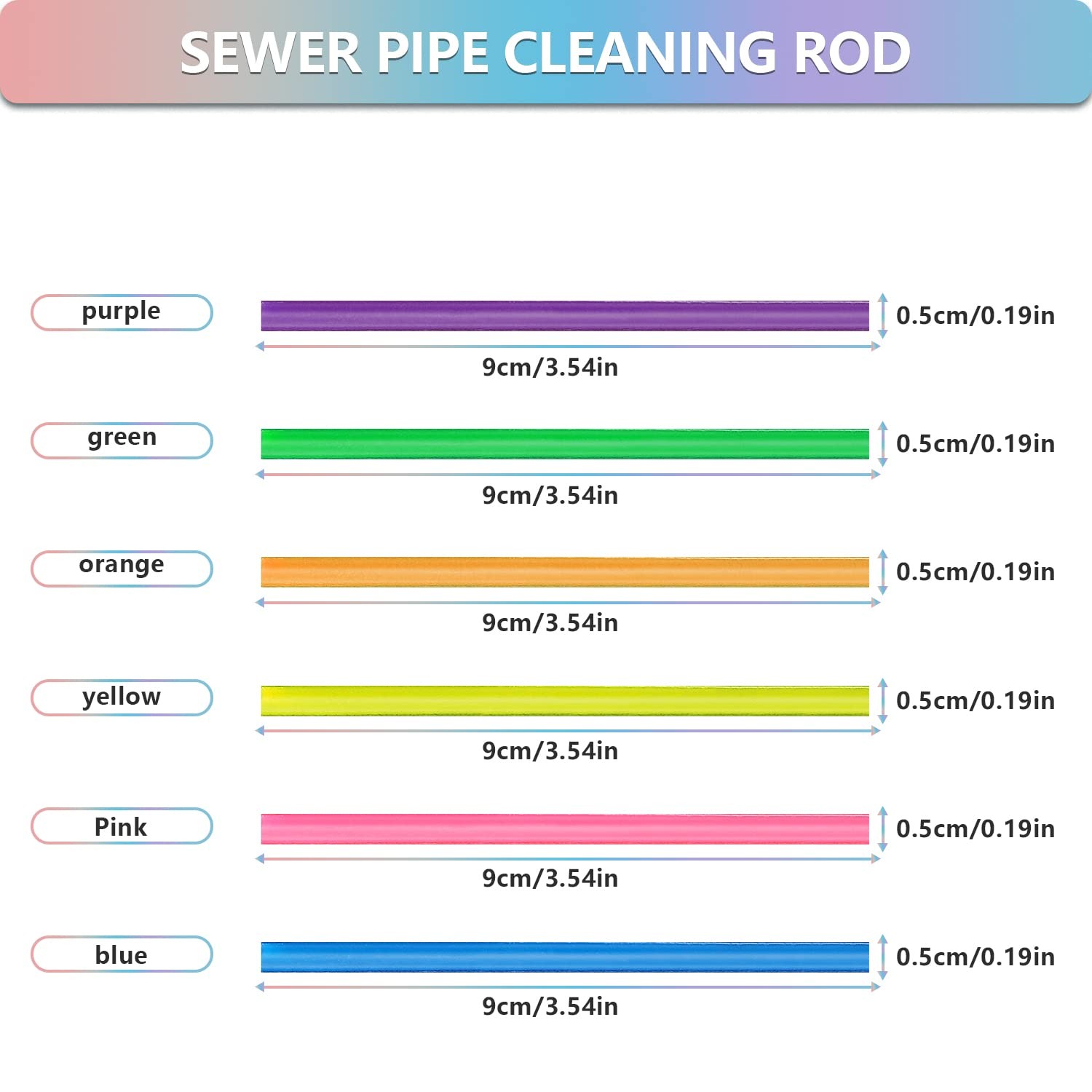 SAISN 72pcs Drain Cleaner Deodorizer Sticks - Keep Drain Pipes Clear, Prevent...