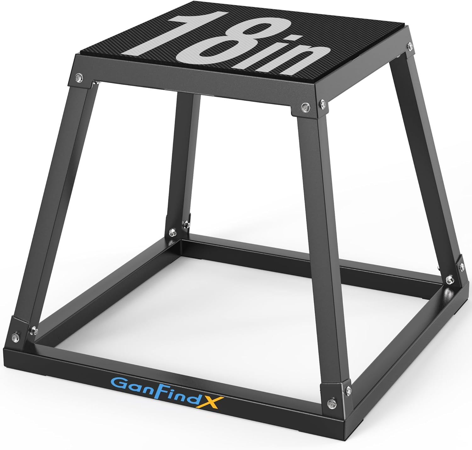 Plyometric Jump Box Set, 12/18/24 Inch Steel Plyo Box, Heavy Duty Plyometric Pla