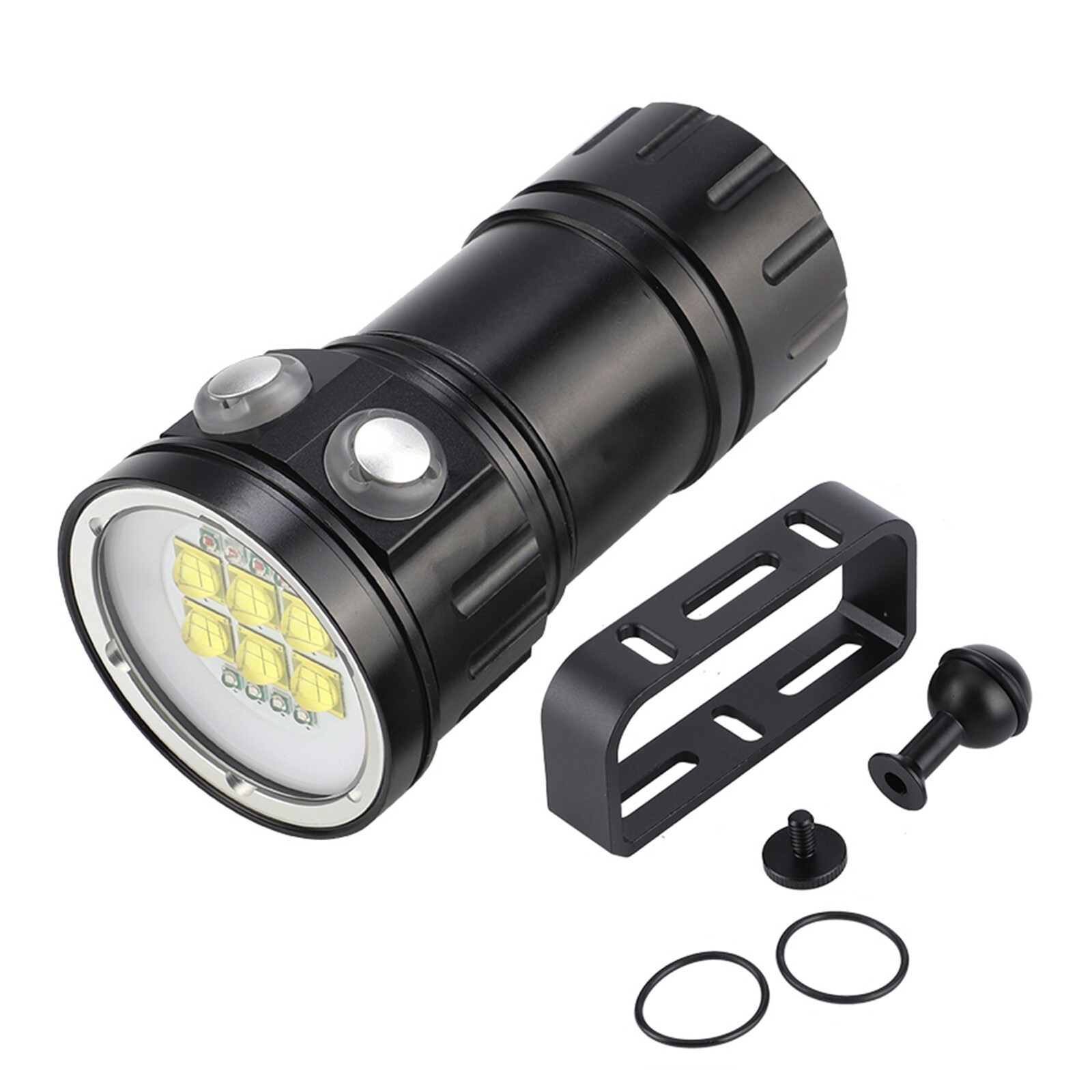 Outdoor Waterproof LED Diving Flashlight Red Blue White Light Torch Underwater
