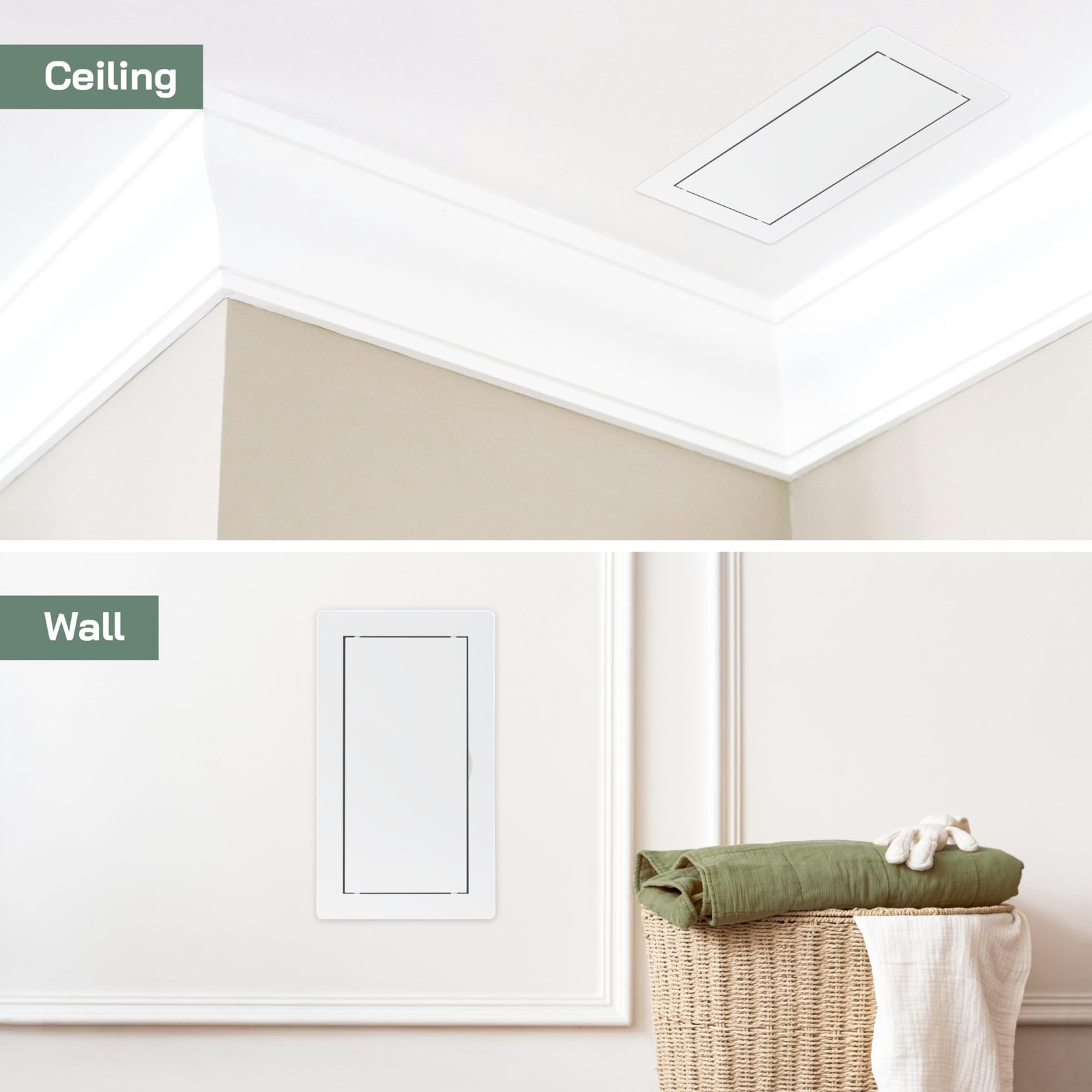 Vent Systems 4x8 Access Panel (Cut-Out) - Easy Doors ABS Plastic for Drywall,...