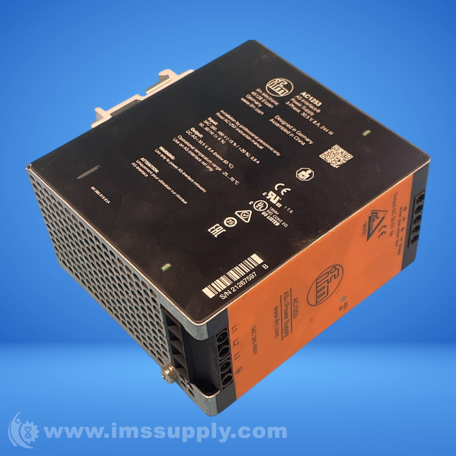 Ifm AC1253 3-Phase AS-i Power Supply FNIP