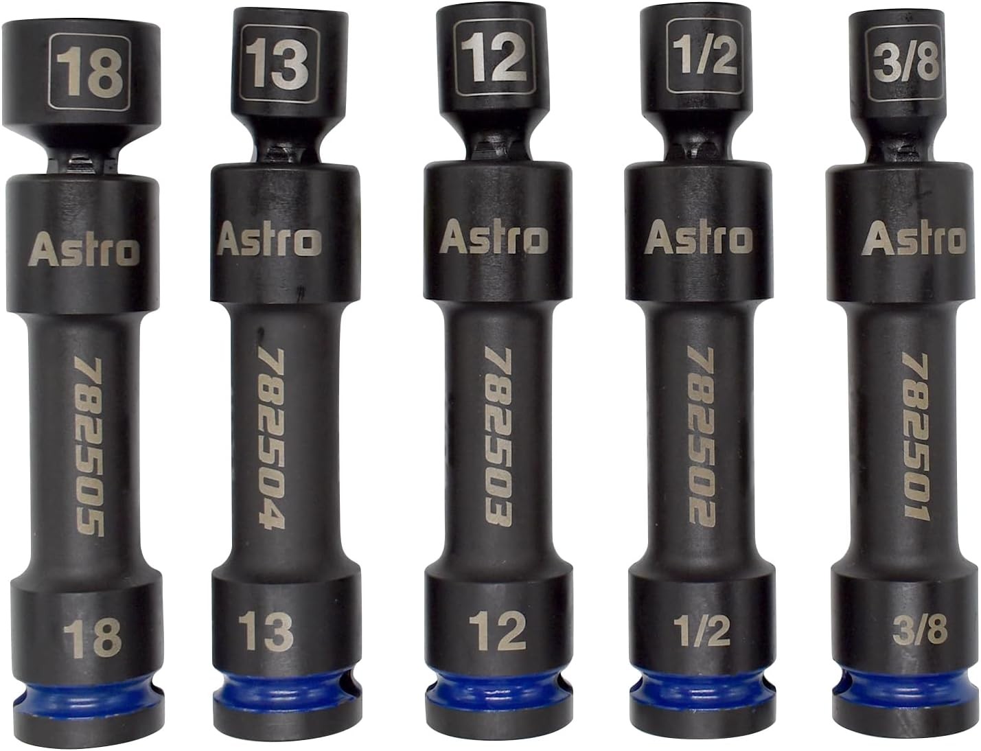 Astro Tools 1/2" Drive 12-Point Pinless Heavy-Duty Driveline Impact Socket Set