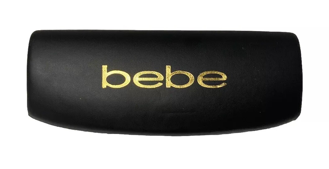 NEW bebe Black Hard Clamshell Eyeglasses Case Spring Closure