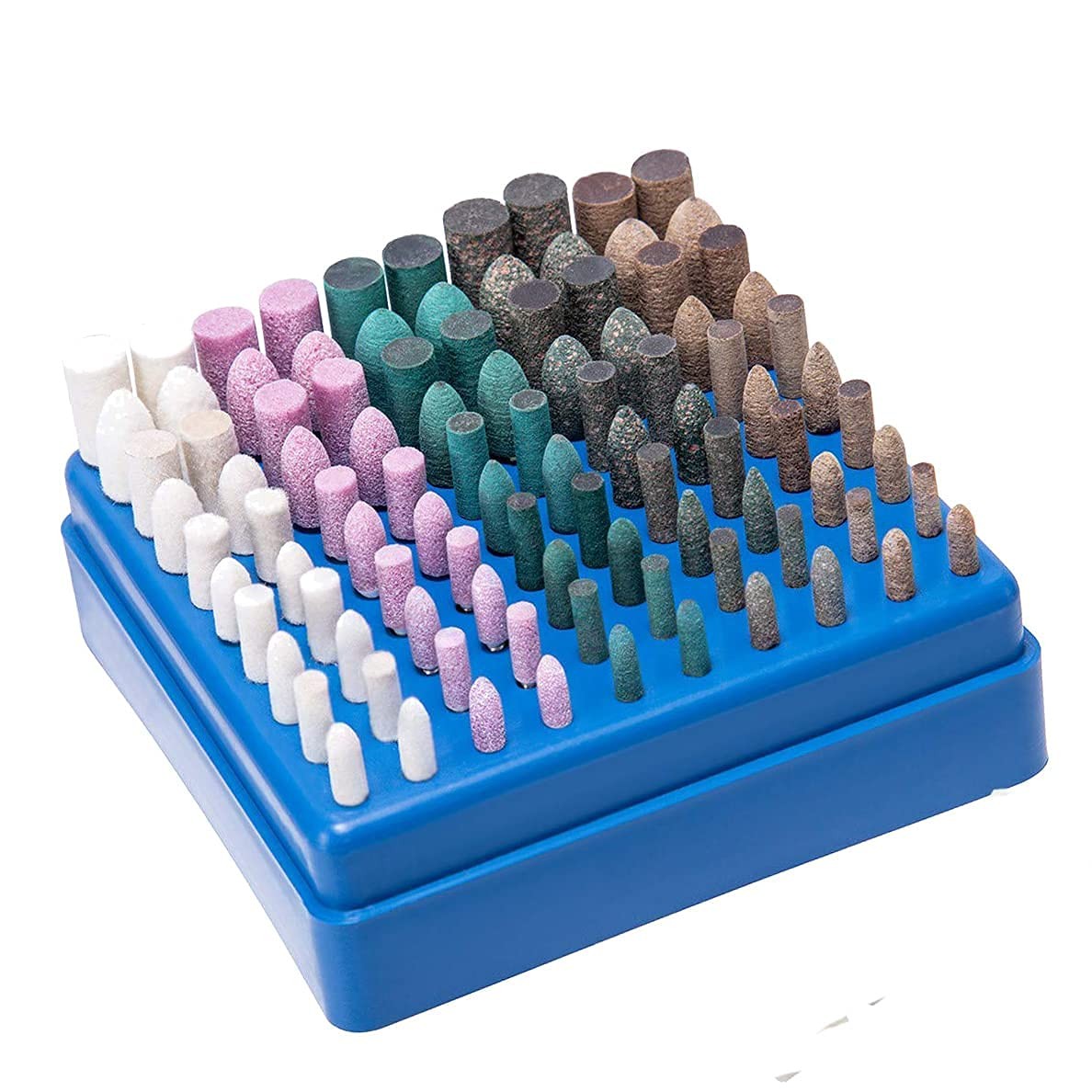 𝐋𝐮𝐨 𝐤𝐞 100 Pcs Rotary Polishing Bits, 1/8 Inch Shank Abrasive Polishing ...