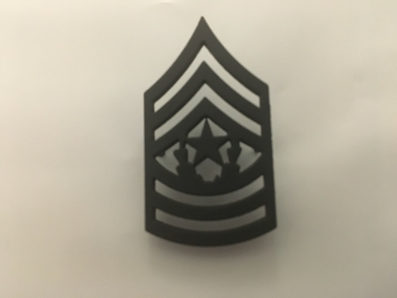 US ARMY COMMAND SERGEANTS MAJOR E-9 SUBDUED ORIGINAL ISSUE RANK PIN
