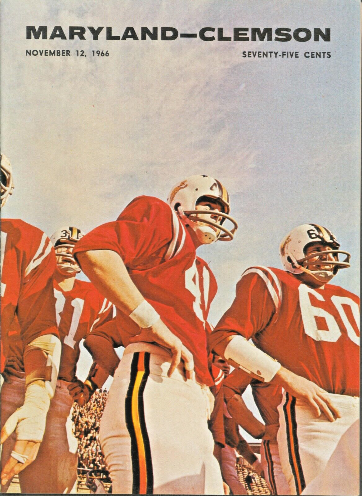 MARYLAND vs CLEMSON-1966 FOOTBALL PROGRAM-Coach Lou Saban -68pgs