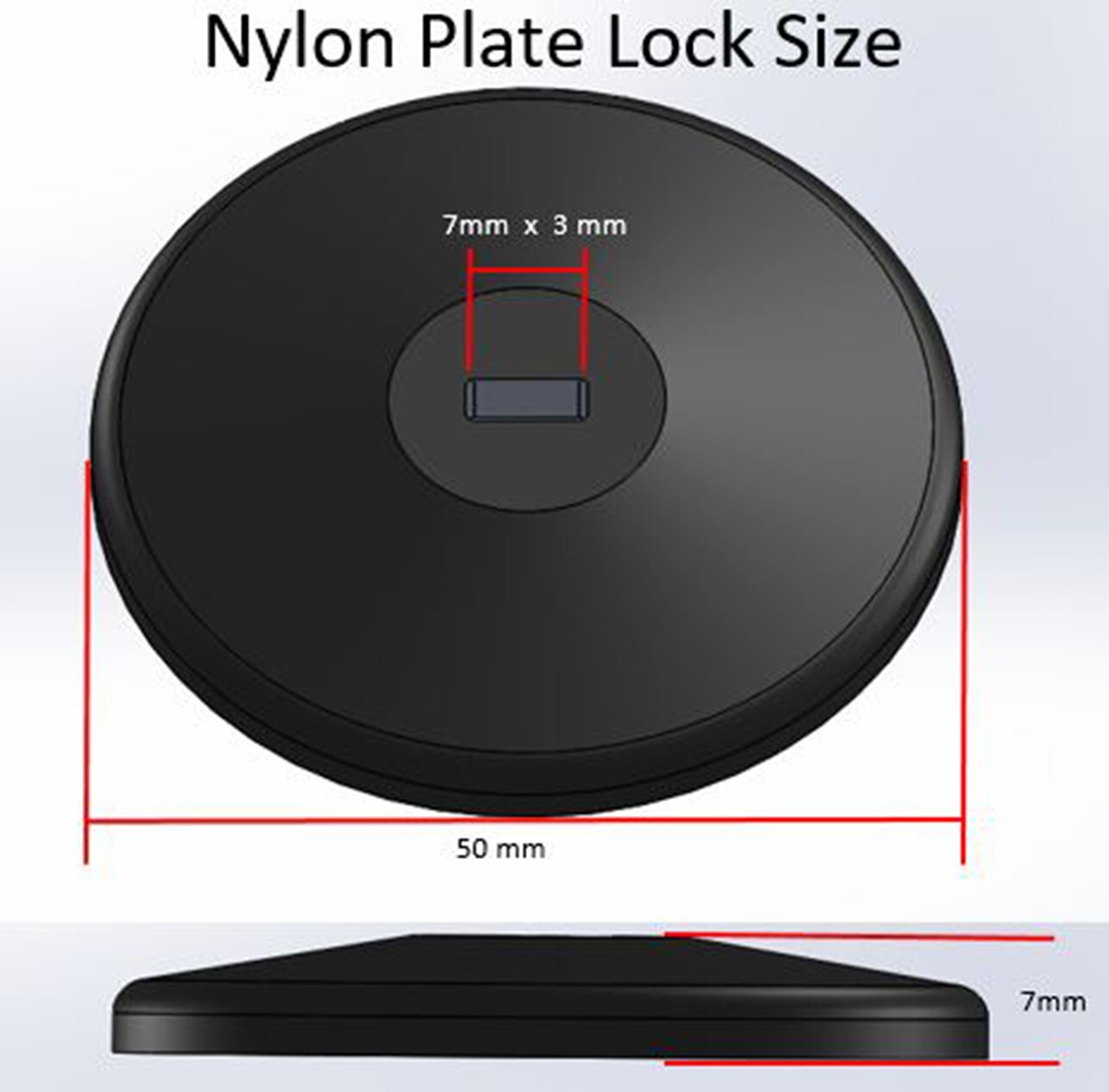 Adhesive Security Plate with Slot for Cables To Lock Down Laptops, Tablets