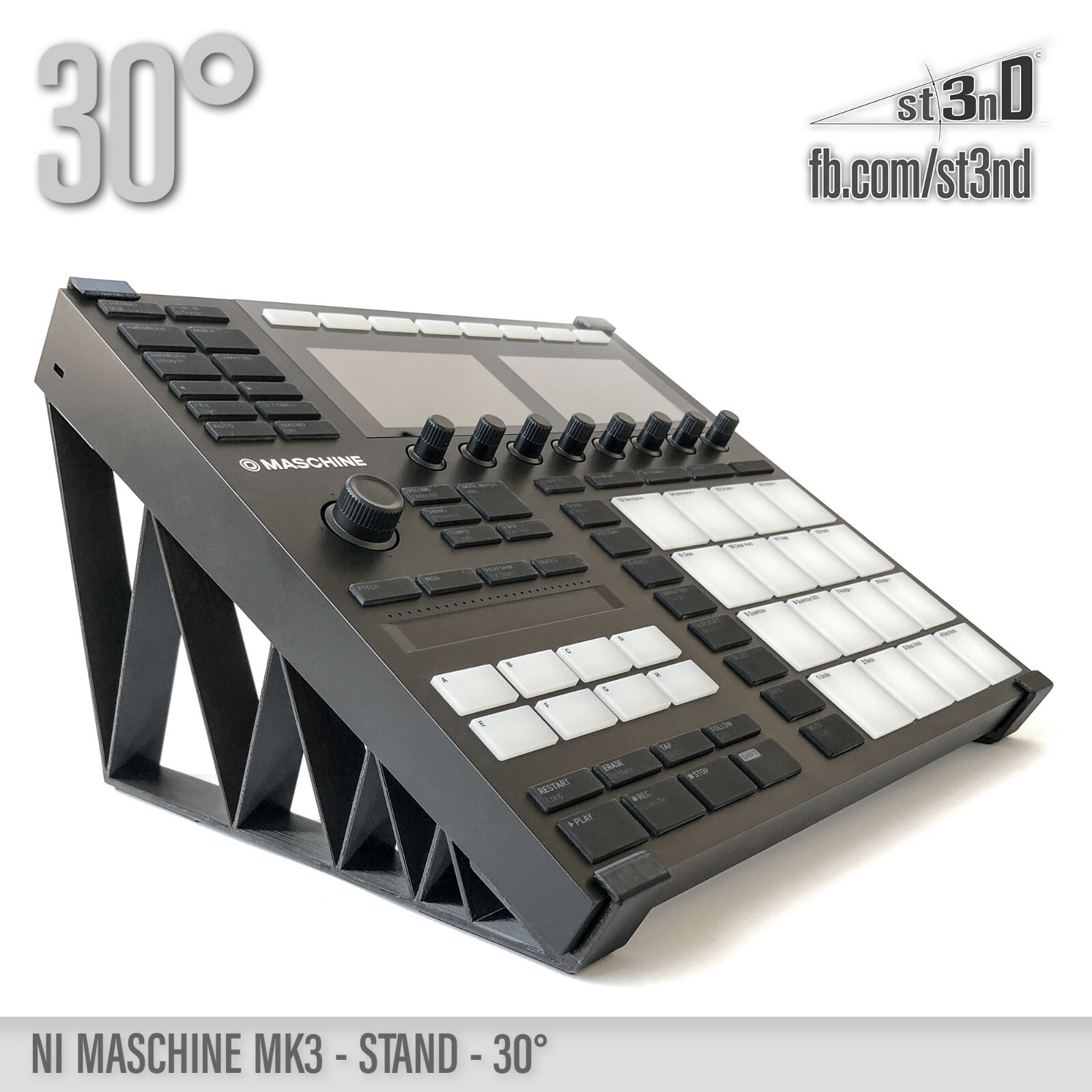 NI MASCHINE MK3 STAND - 30 degrees - 3D printed - 100% Buyer Satisfaction