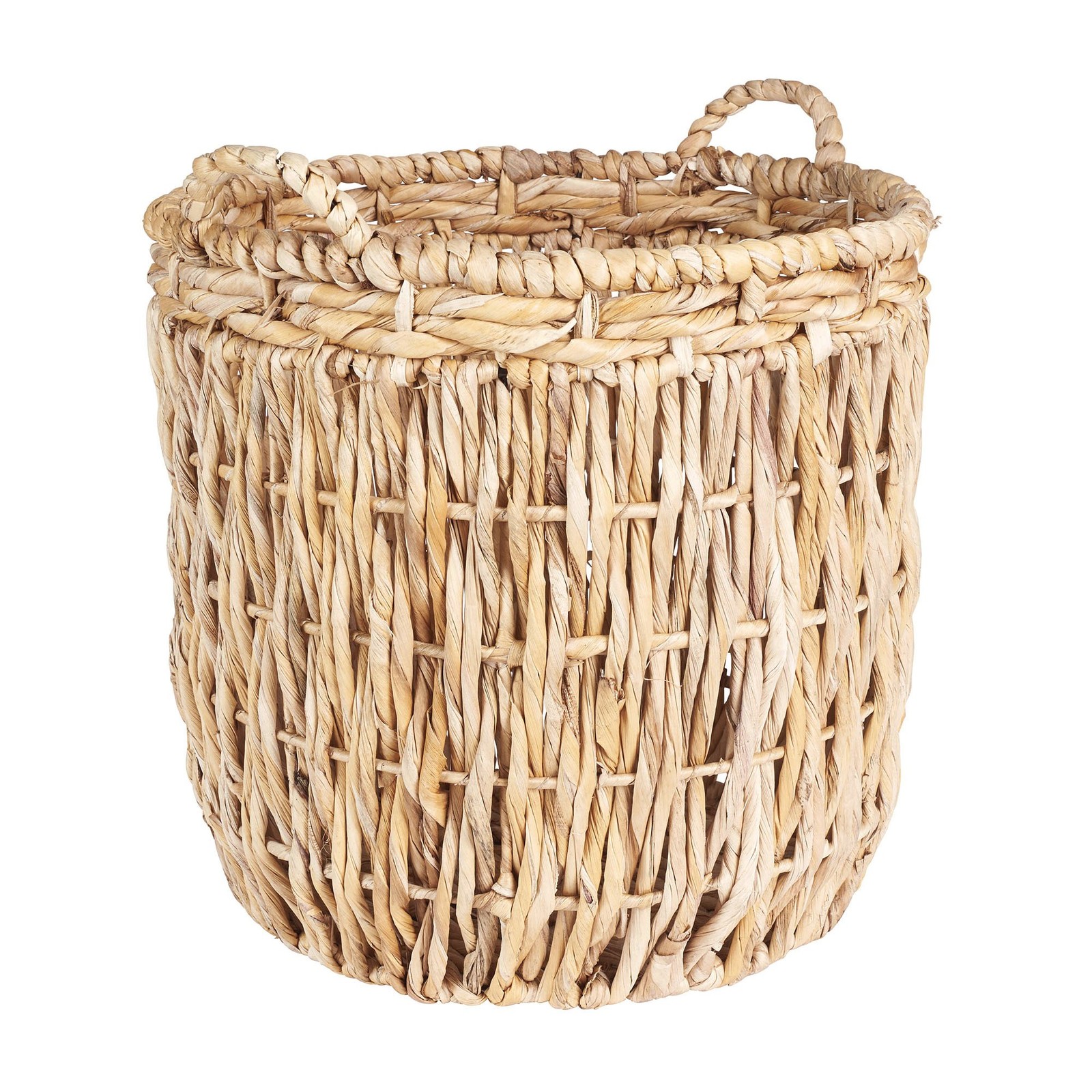 Brown Tall Round Wicker Storage Basket 19'' x 25''