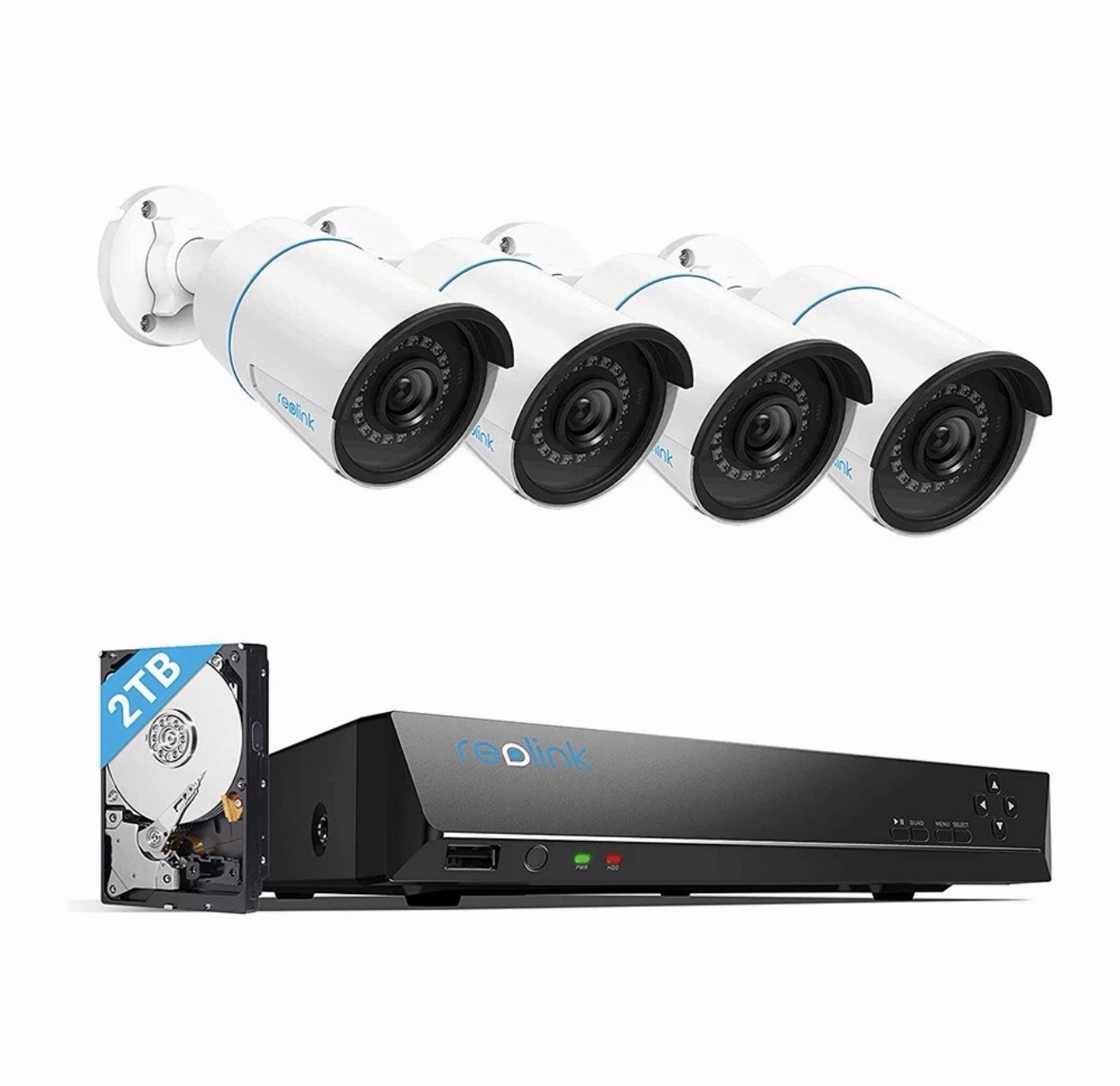 RLK8-1200B4-A Security Camera System Kit  – 4 Cameras + NVR