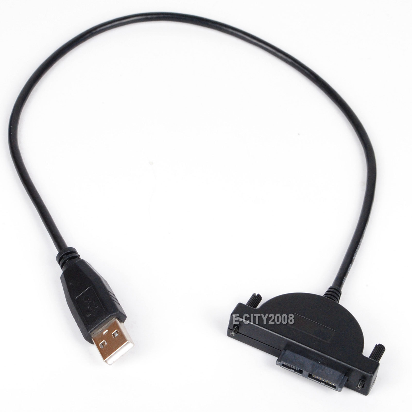 USB 2.0 to 13Pin SATA Laptop CD/DVD/Blu-ray Optical Drive Adapter Cable