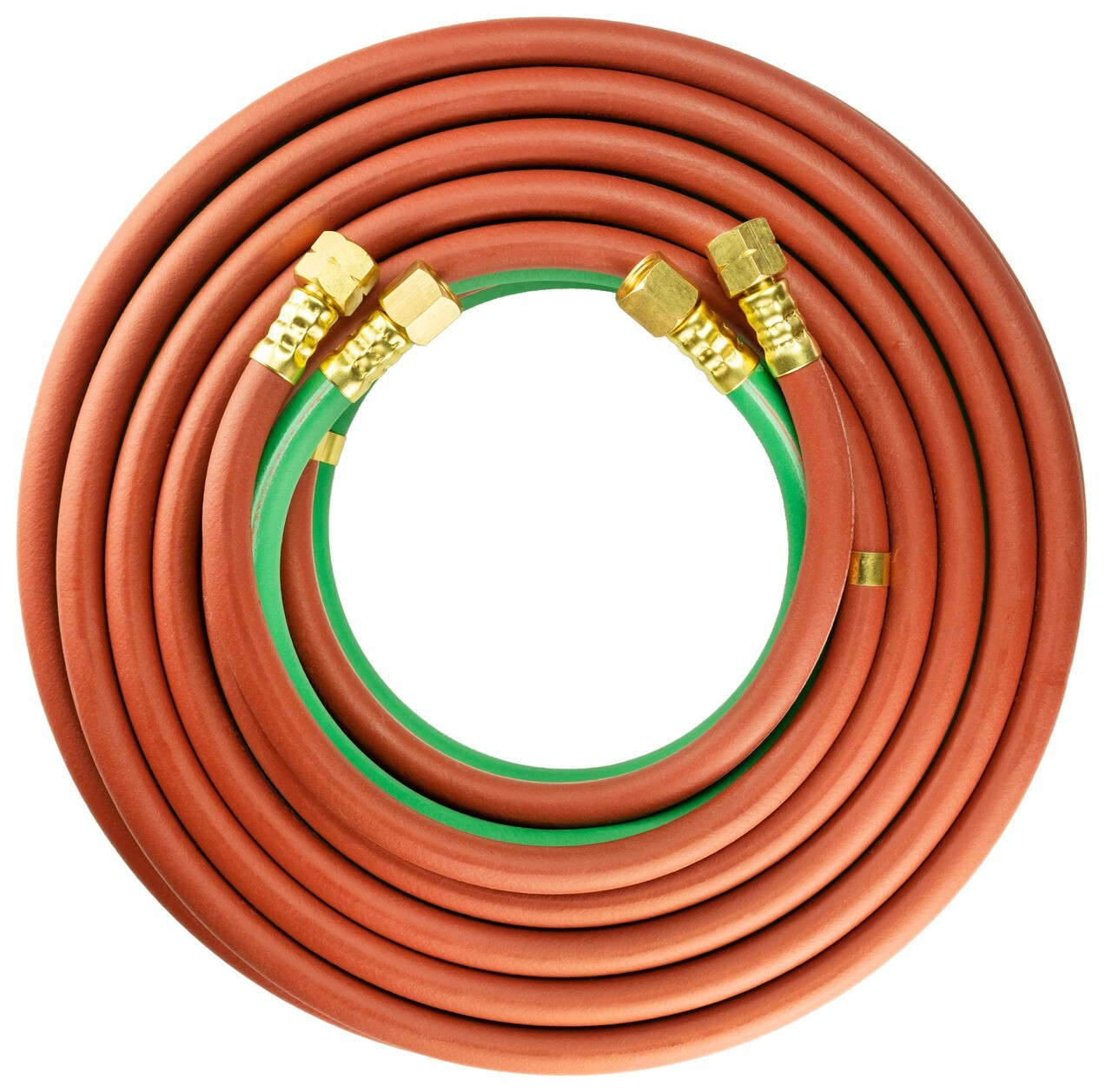 Oxy-Acetylene Twin Welding Hose R Grade 1/4" ID 25FT B B 9/16-18 Size Fittings