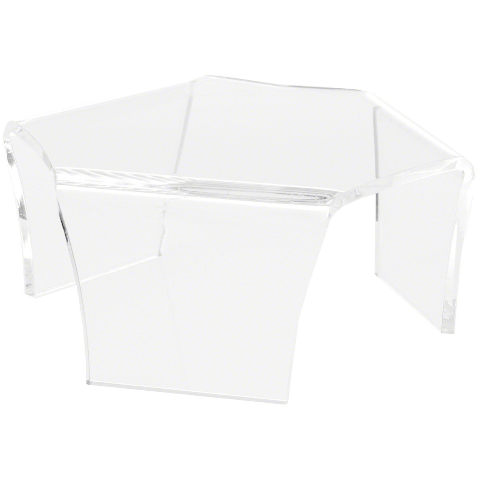 Plymor Clear Acrylic Tri-Leg (6 Sided) Display Riser, 2.5" H x 6" W x 5" D