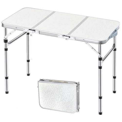 Folding Camping Table 3ft Portable Pinic Table 35"l X 16"w X 27"h Silver