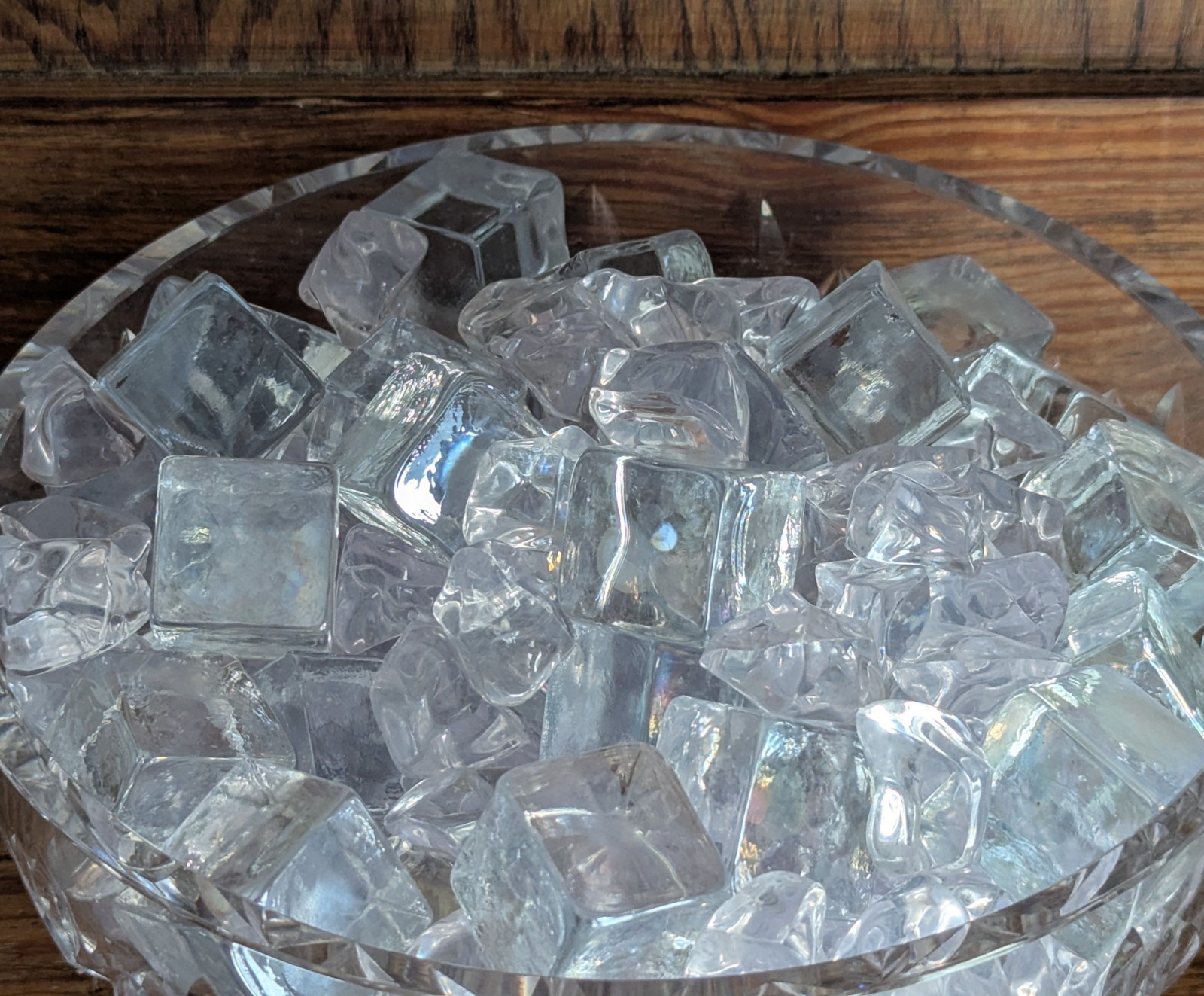 ~4.5 lb. Fake Cubed & Crushed Ice - Glass & Acrylic - Vase Filler, Photo Props