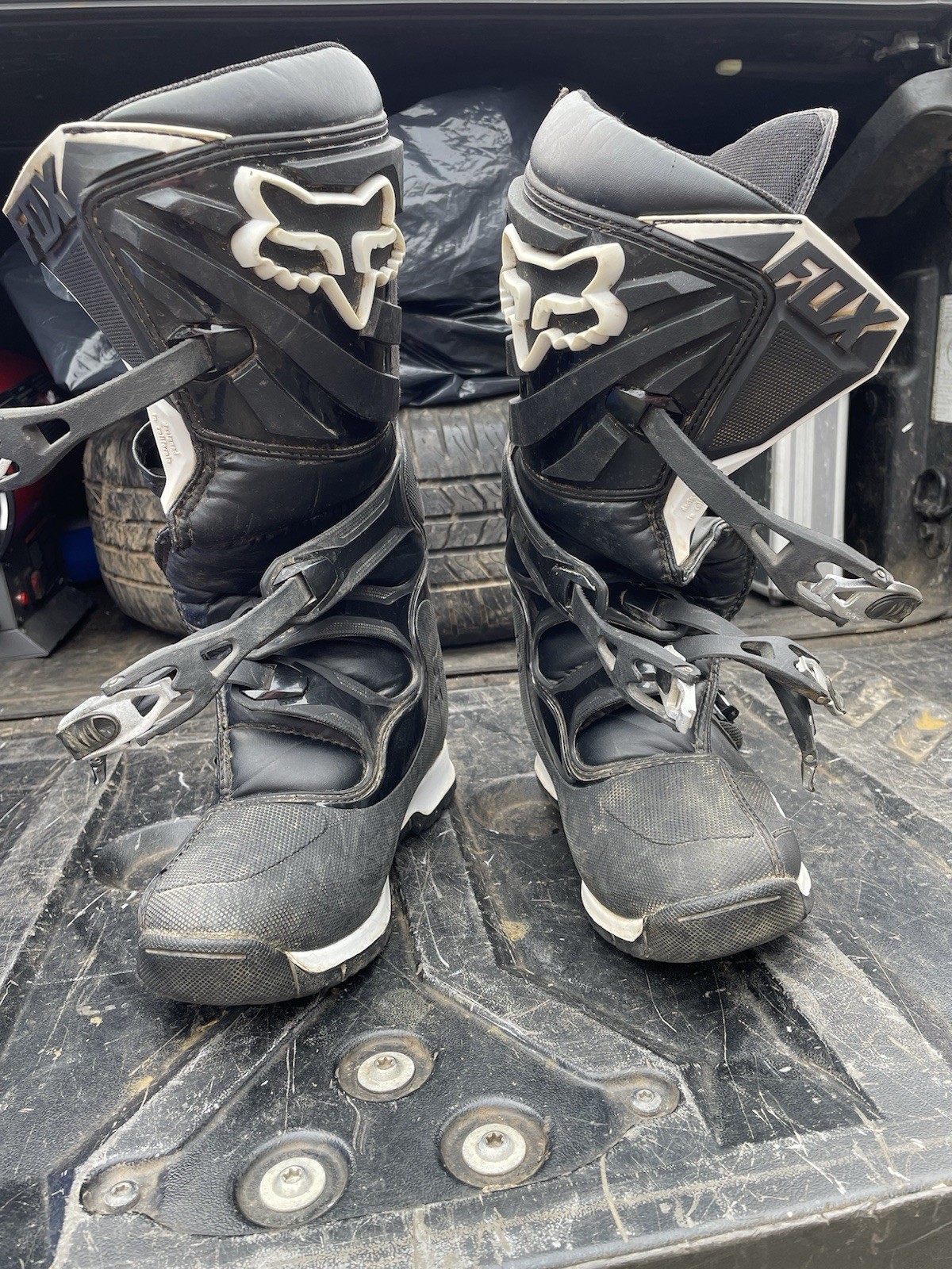 Men’s Fox Comp 5 Boots Size 10 Black And White