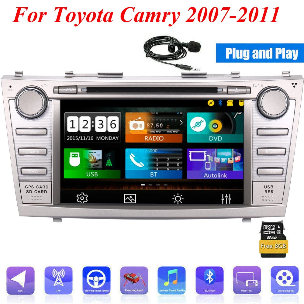 8" For Toyota Camry DVD GPS disc BT Cars Radio Stereo 2007 2008 2009 2010 2011