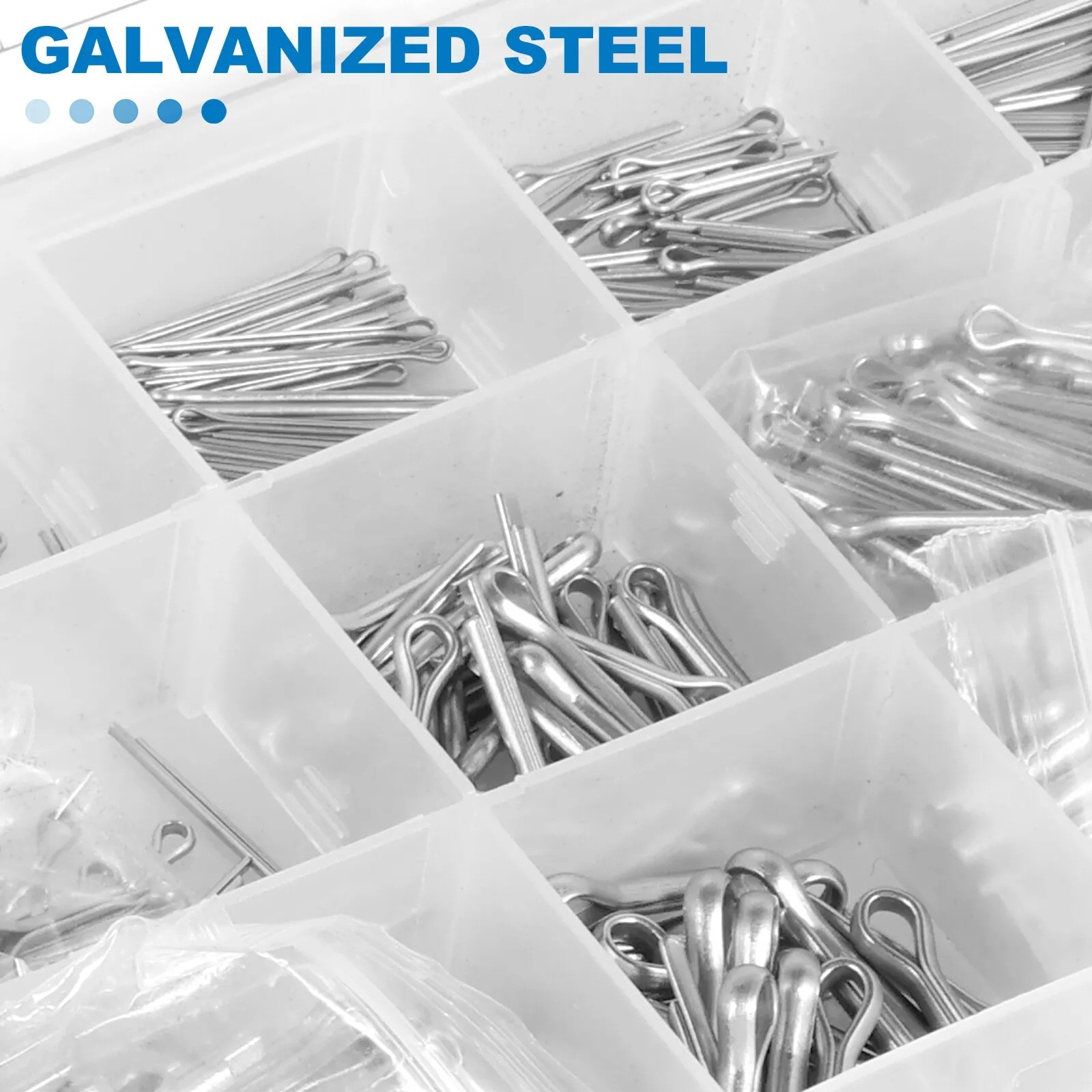420pcs 304 Stainless Steel Cotter Pin Split Pins Assortment Set Value Kit M1-M3