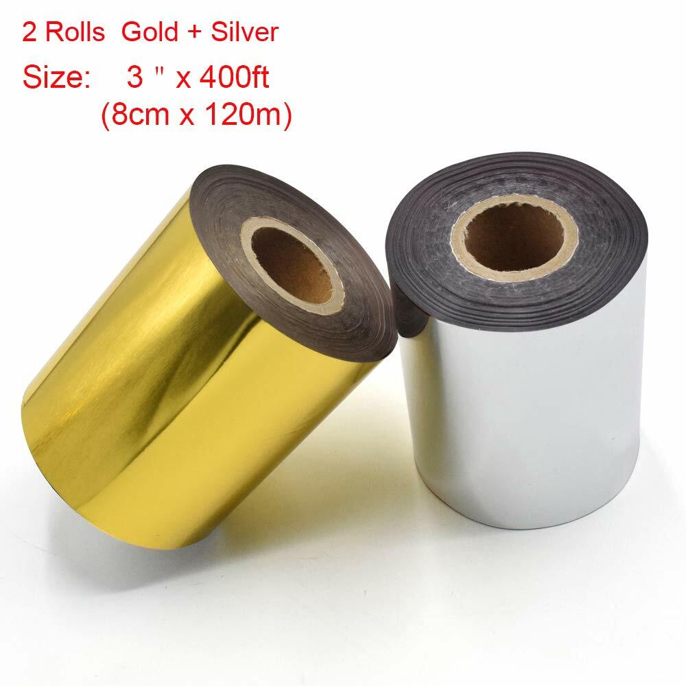 Hot Foil Stamping Paper Heat Transfer For Leather PU Embossing Machine 8CM*120M