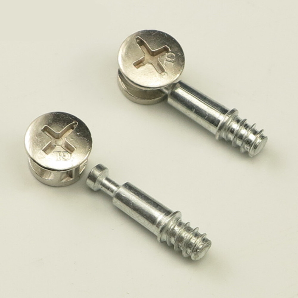 28mm Furniture Cabinet Fixing Screw Locking Cam Bolt Pre-inserted Nut Fitting M6