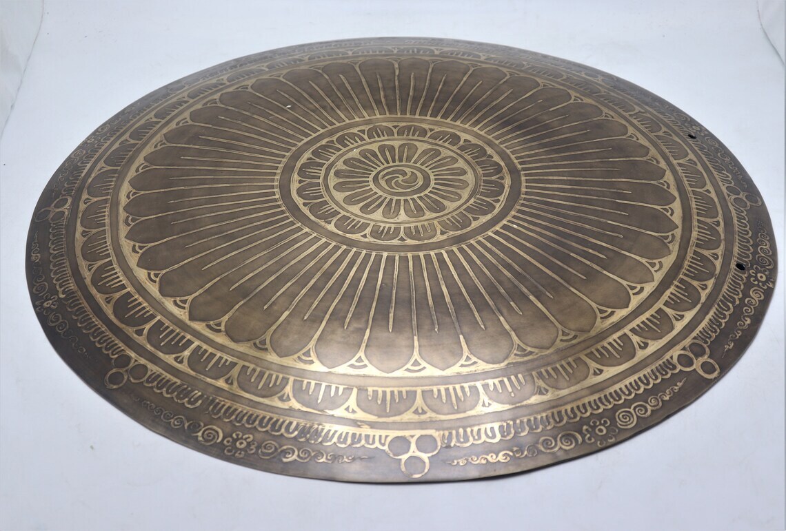 🌟 Hand Carved Handmade Gong - Tibetan Temple Gong - Available in various sizes-