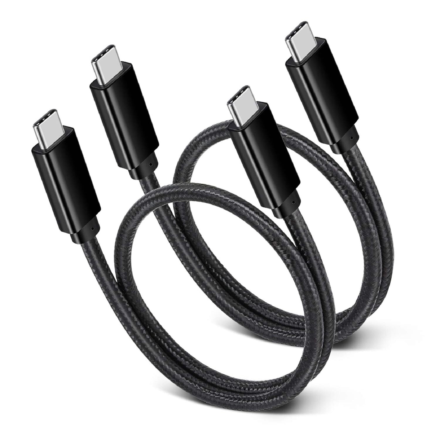 2 pack USB C to USB C Cable 1.5ft, Short 100W USBC 3.1 Gen2 Power Delivery